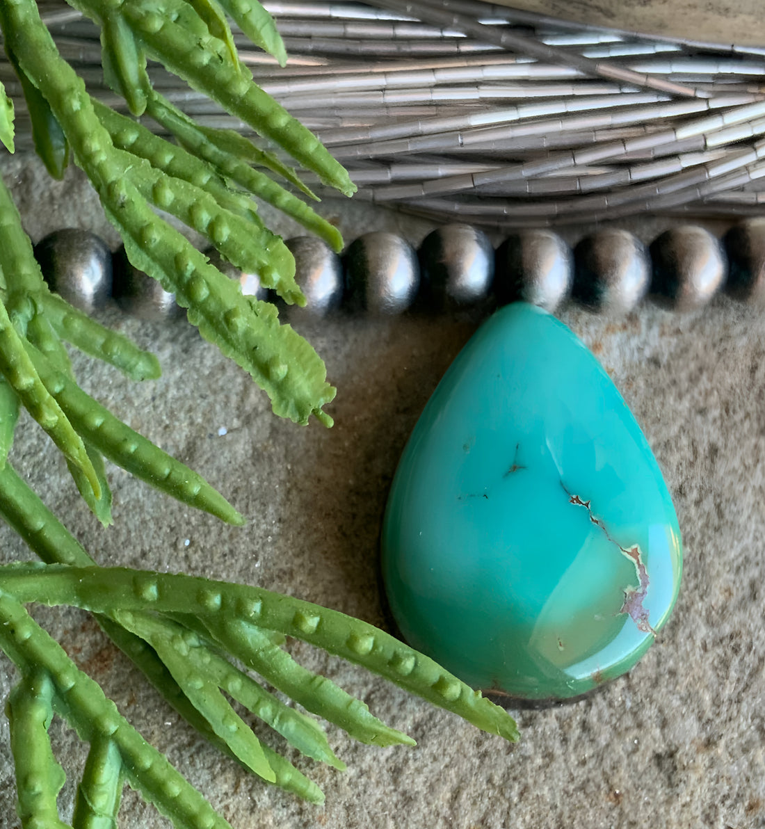 Royston Turquoise Teardrop Cabochon-Nevada Gemstone #R110