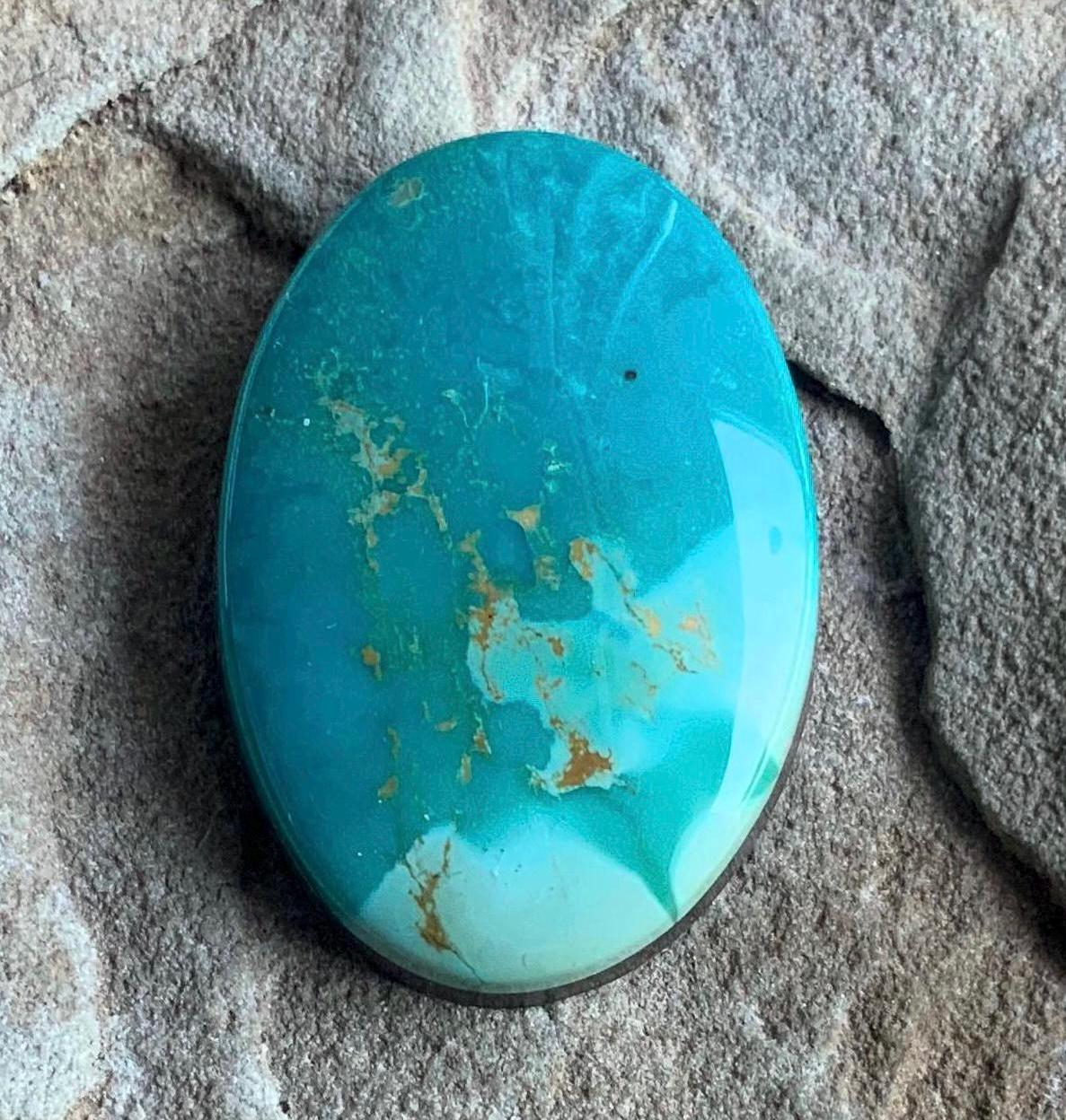 Beautiful Blue Royston Turquoise Oval Cabochon #R20