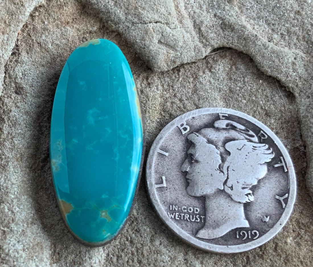 Blue Royston Turquoise Oval Cabochon #R178