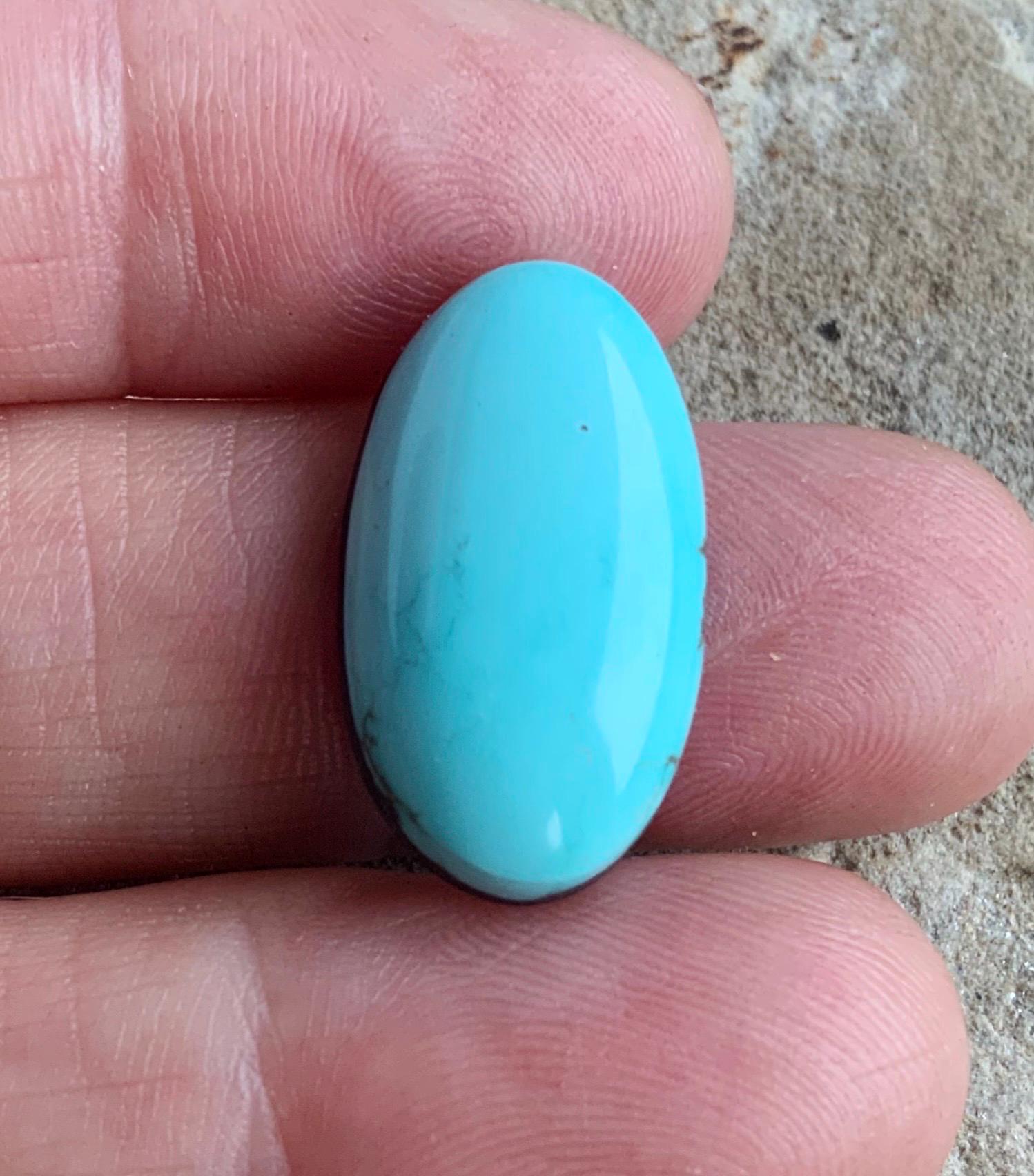 Natural Sleeping Beauty Turquoise Oval Cabochon
