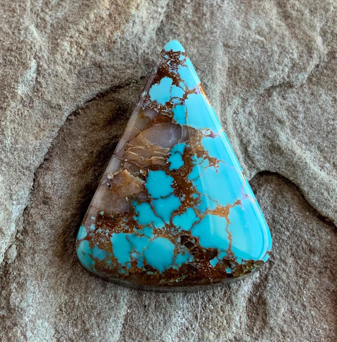 Natural Sierra Nevada Triangle Turquoise Cabochon