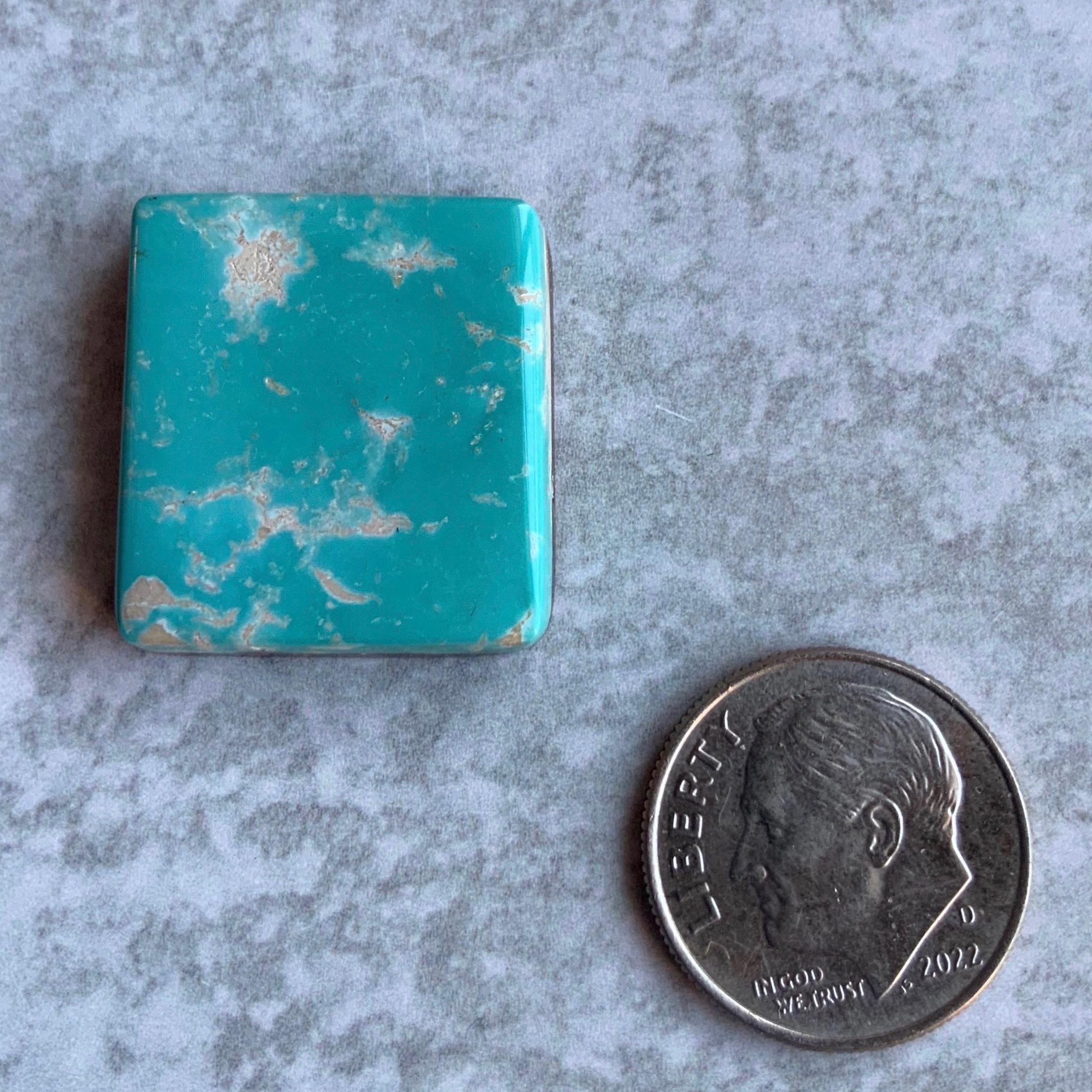 Beautiful Blue  Royston Turquoise Rectangular Cabochon #R27