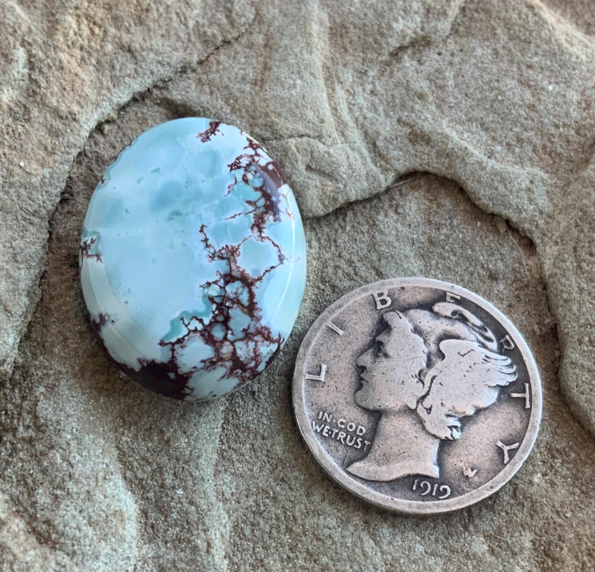 Beautiful Gobi Desert Lavender Turquoise Oval Gemstone#149