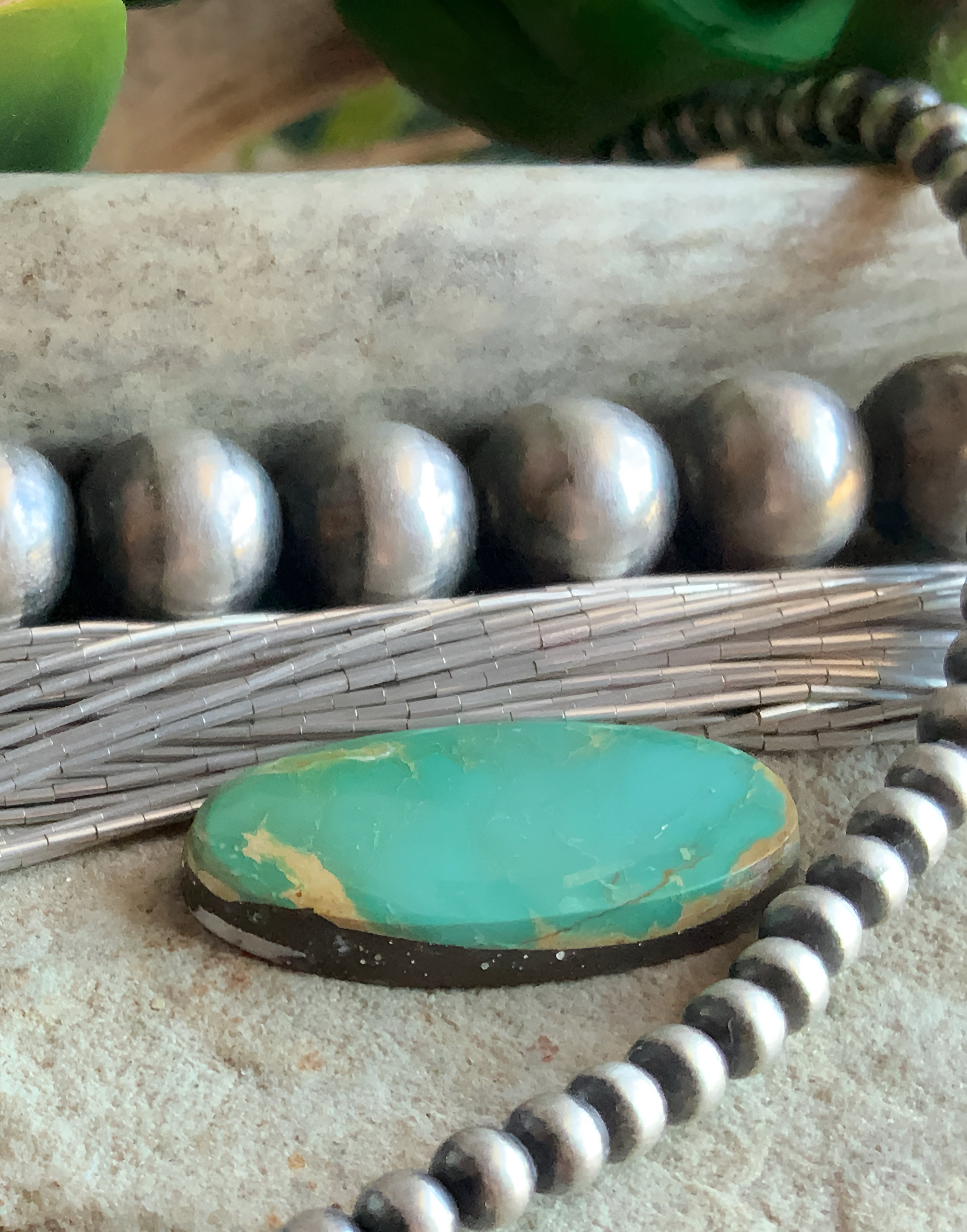 Royston Turquoise Green Oval Gemstone #R75