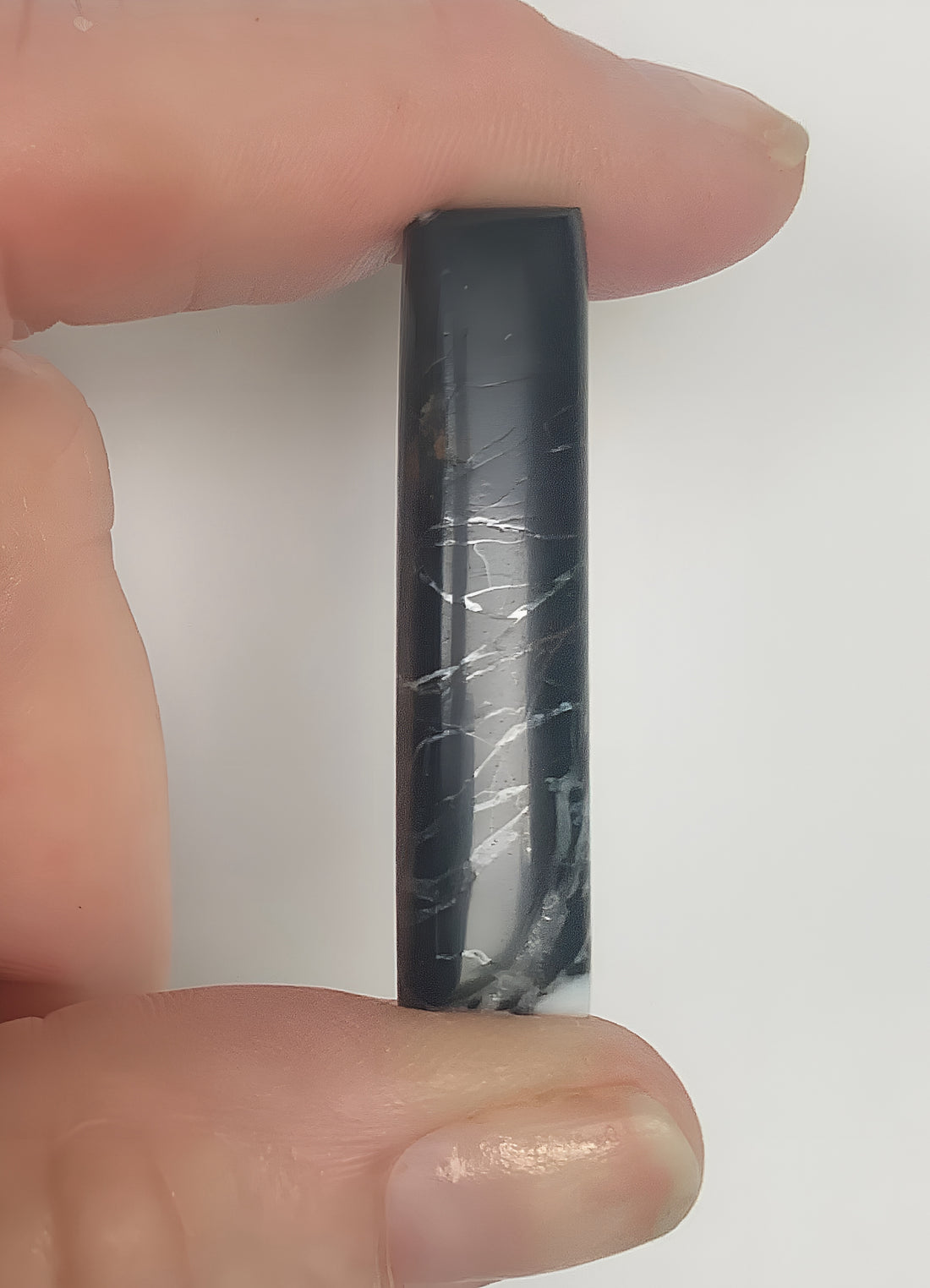 Beautiful White Buffalo Elongated Rectangle Cabochon