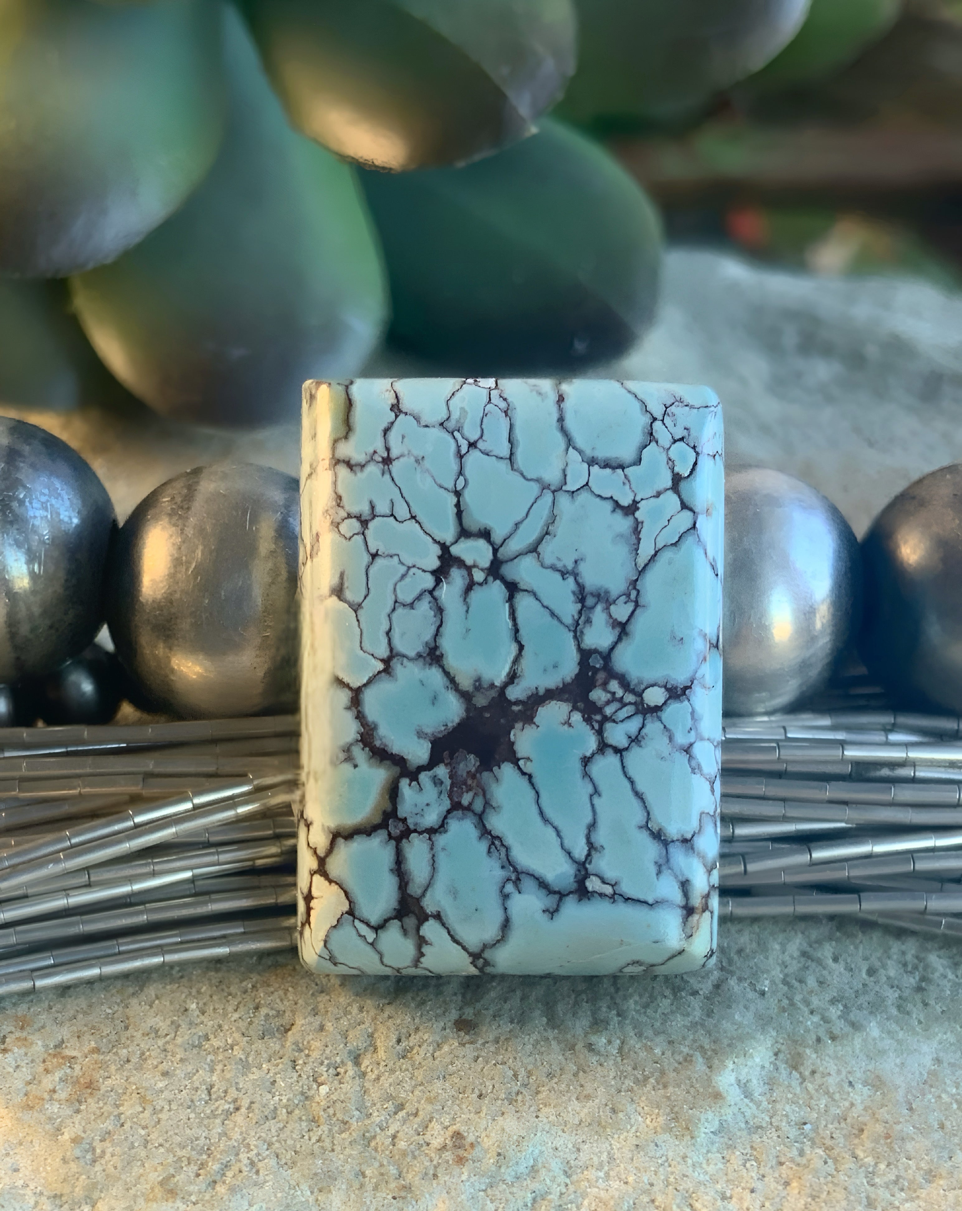 Gobi Desert Lavender or Golden Hills Turquoise Rectangular Gemstone #G115
