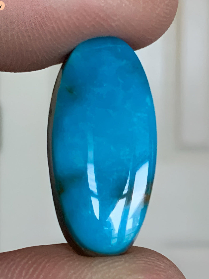 Turquoise Mountain Turquoise Oval Cabochon -Arizona Gemstone #TM118
