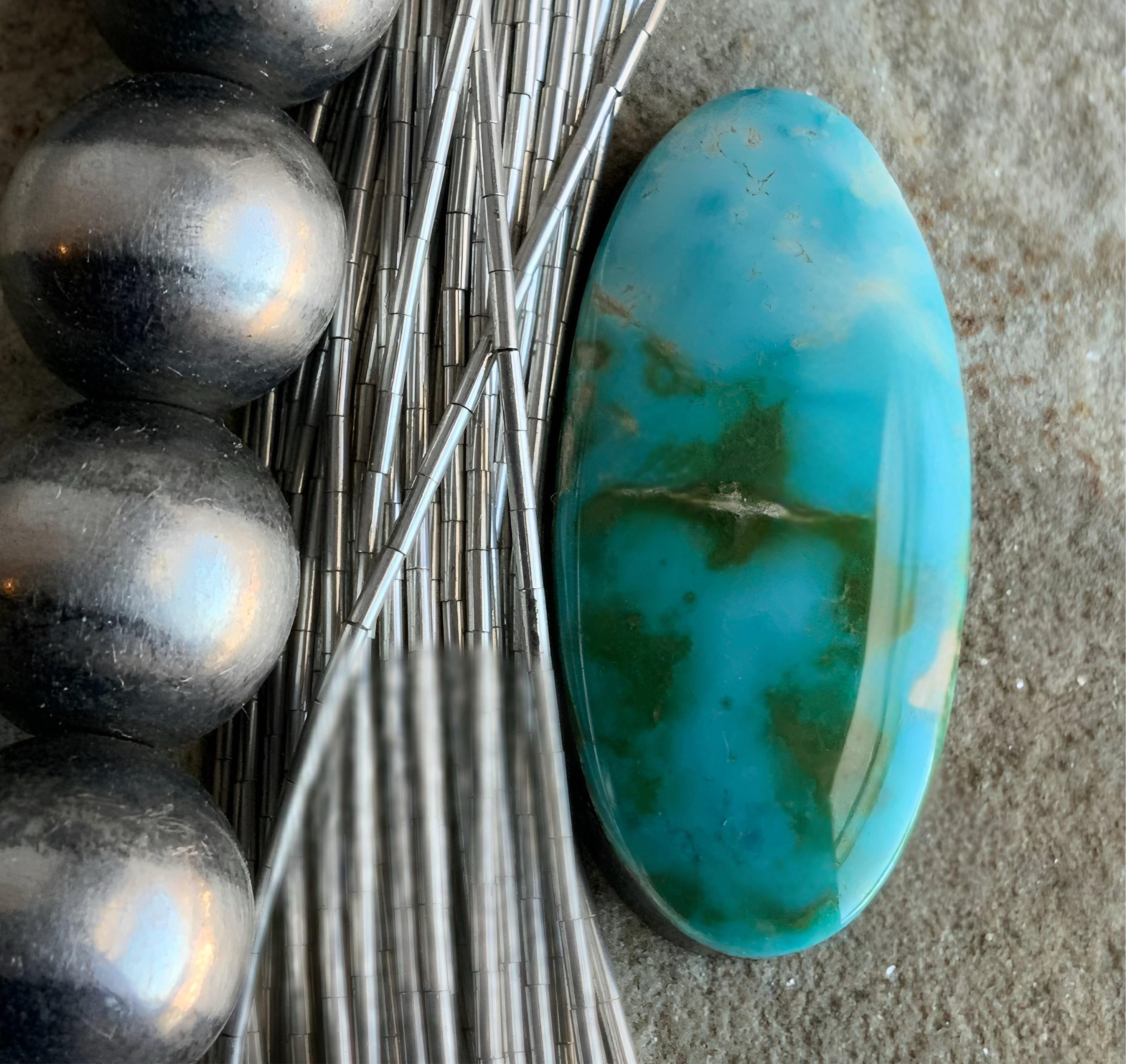 Royston Turquoise Polychrome Oval Cabochon: Nevada Gemstone