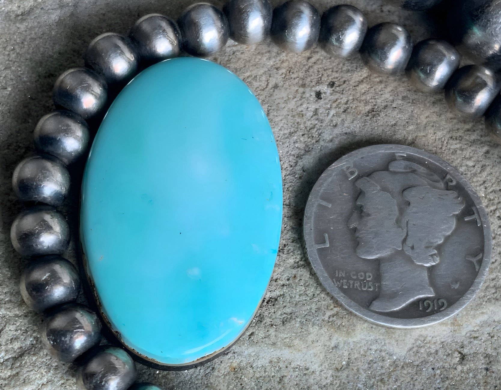 Royston Turquoise Blue Oval Cabochon-Nevada Gemstone #R41