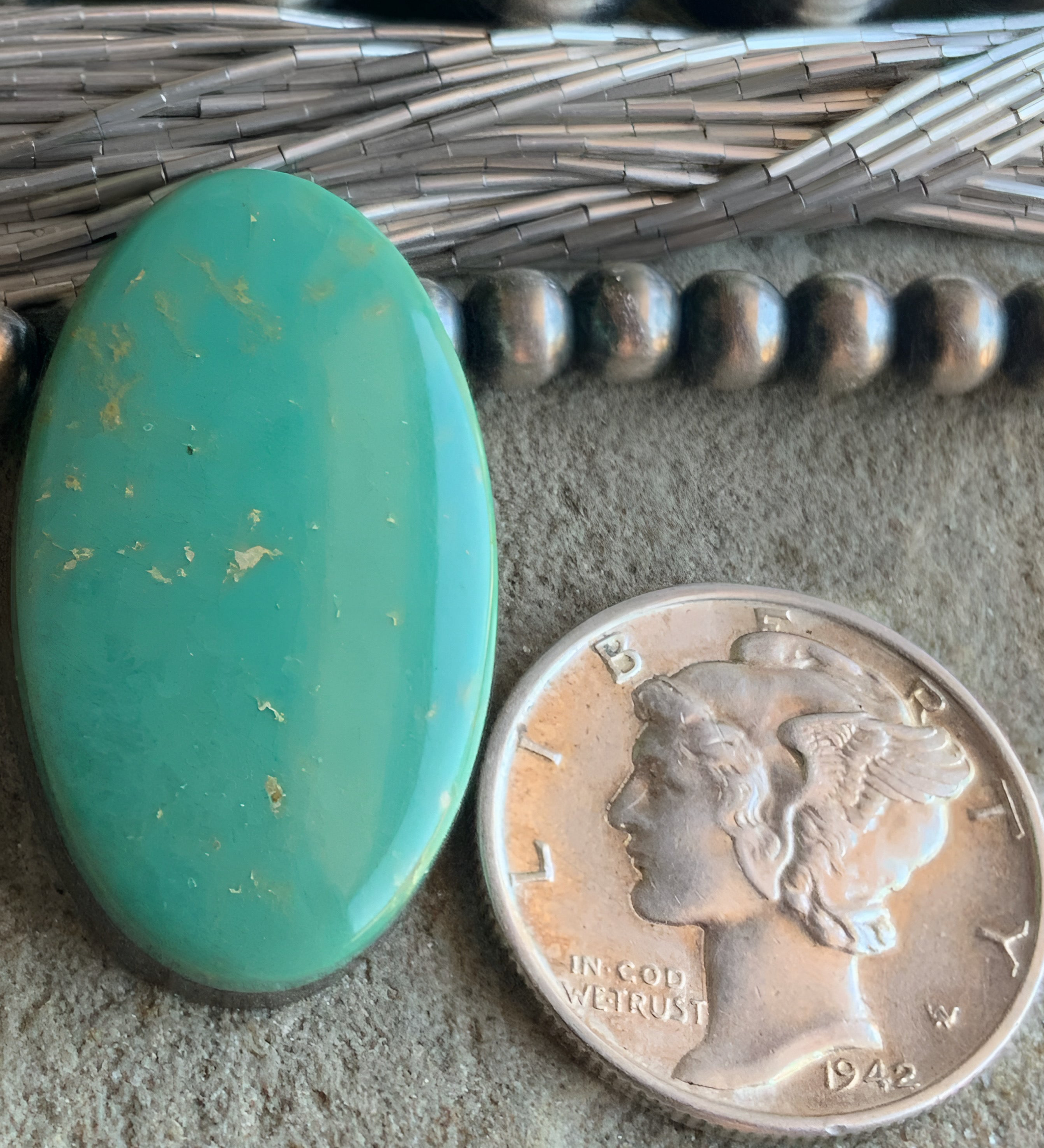 Emerald Valley Turquoise Oval Cabochon-Nevada Gemstone