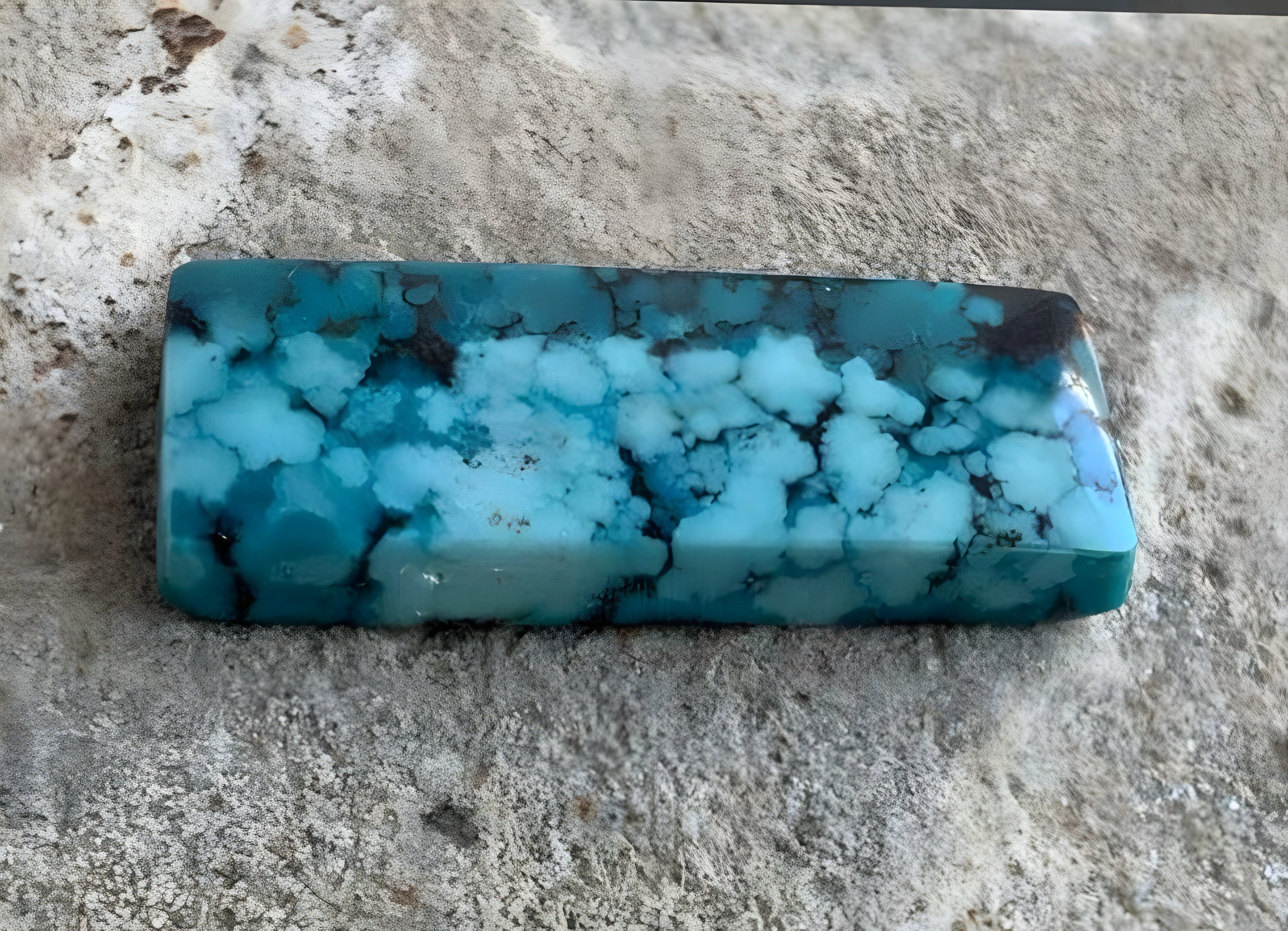 Beautiful Blue Bao Canyon Rectangle Cabochon BC122