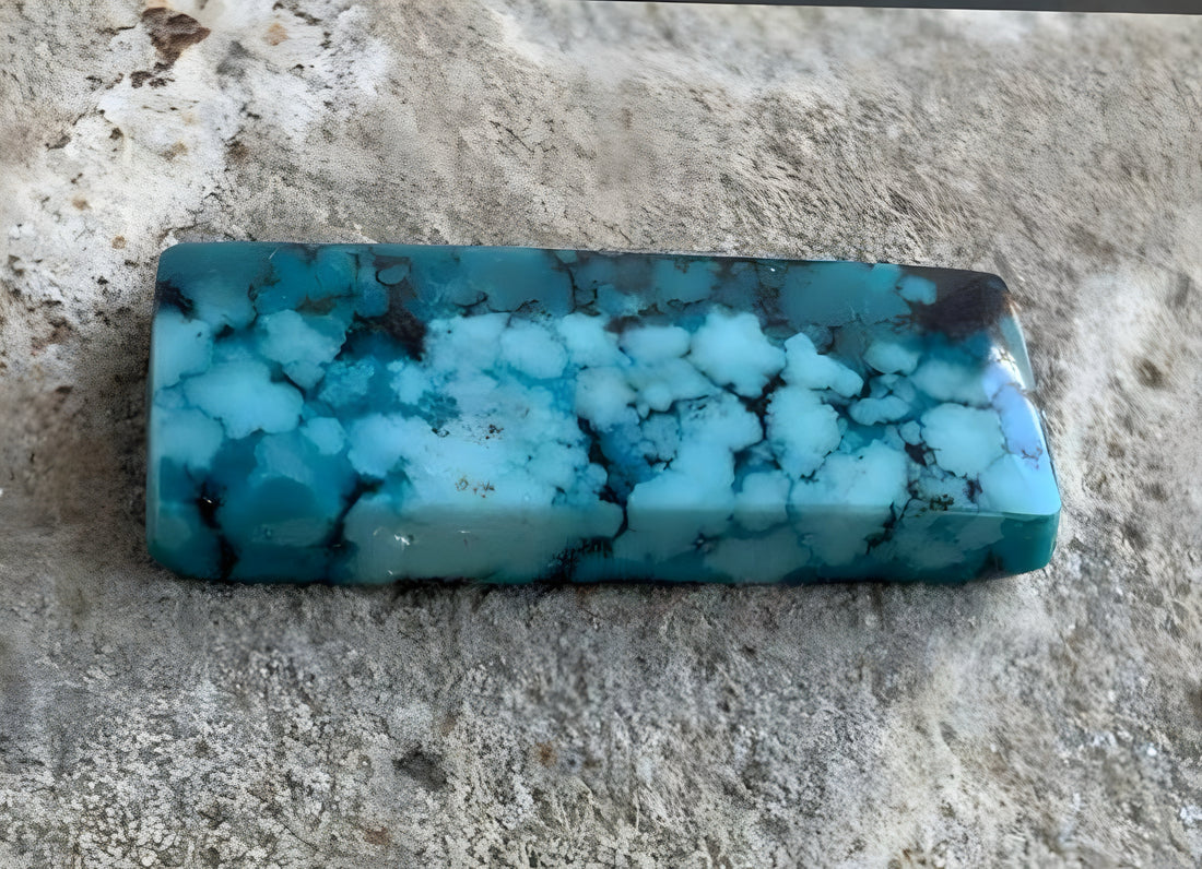 Beautiful Blue Bao Canyon Rectangle Cabochon BC122