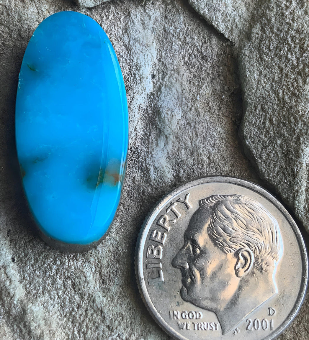 Turquoise Mountain Turquoise Oval Cabochon -Arizona Gemstone #TM118