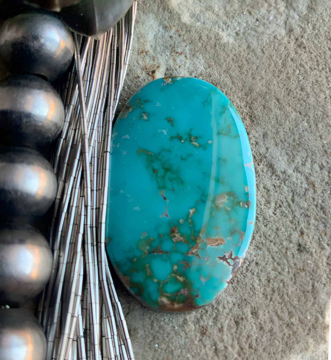Natural Royston Turquoise Oval Cabochon