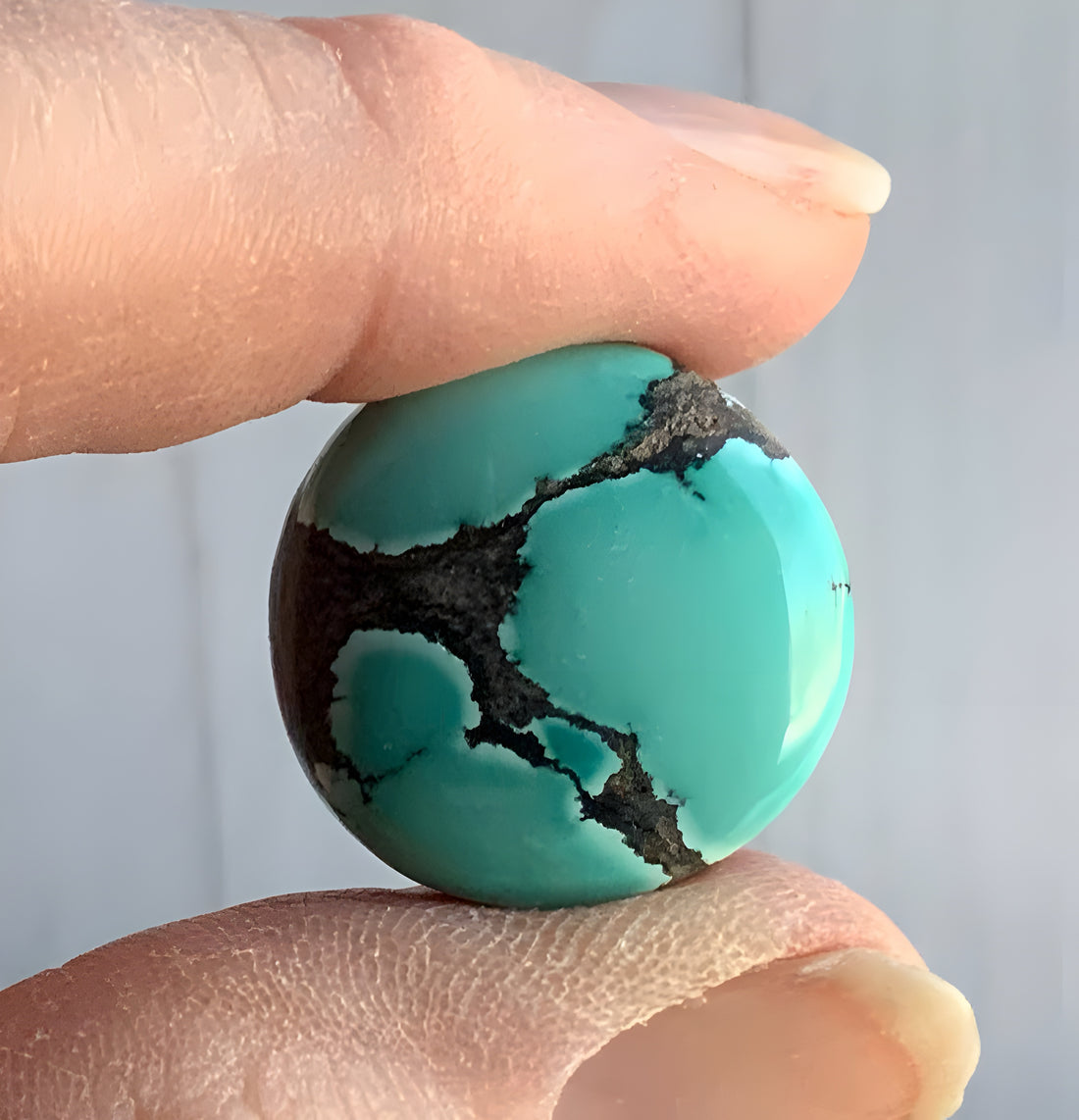 Hubei Turquoise Round Mint Colored Gemstone