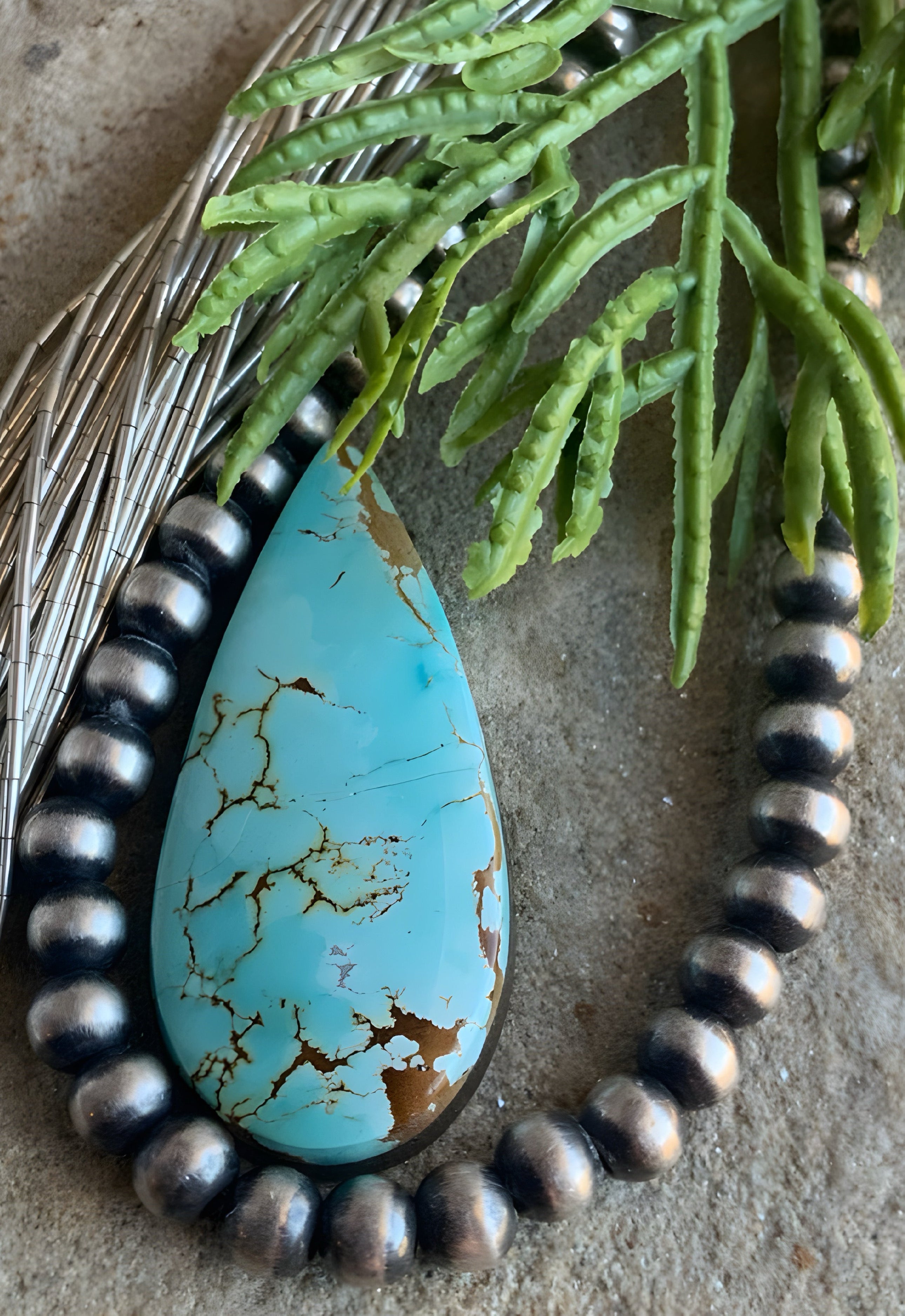 Natural Sierra Nevada Turquoise Teardrop-Nevada Gemstone