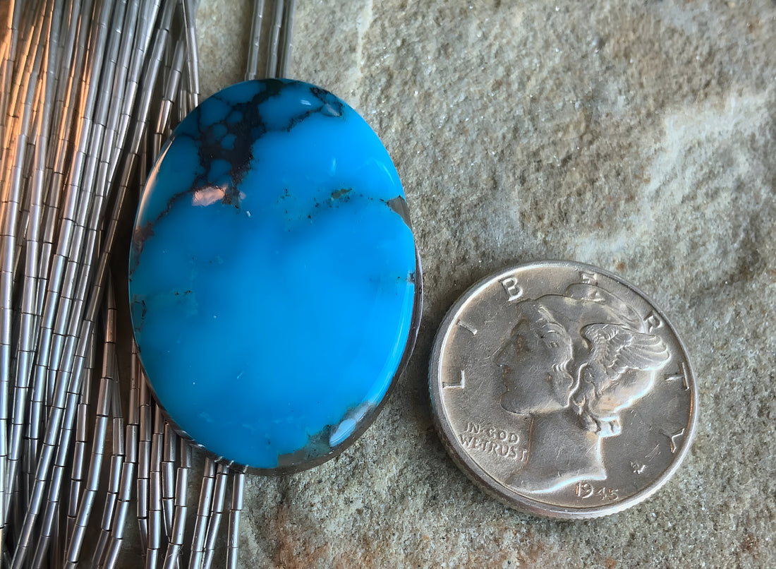 Ithaca Peak Turquoise Oval Cabochon ￼#IP101