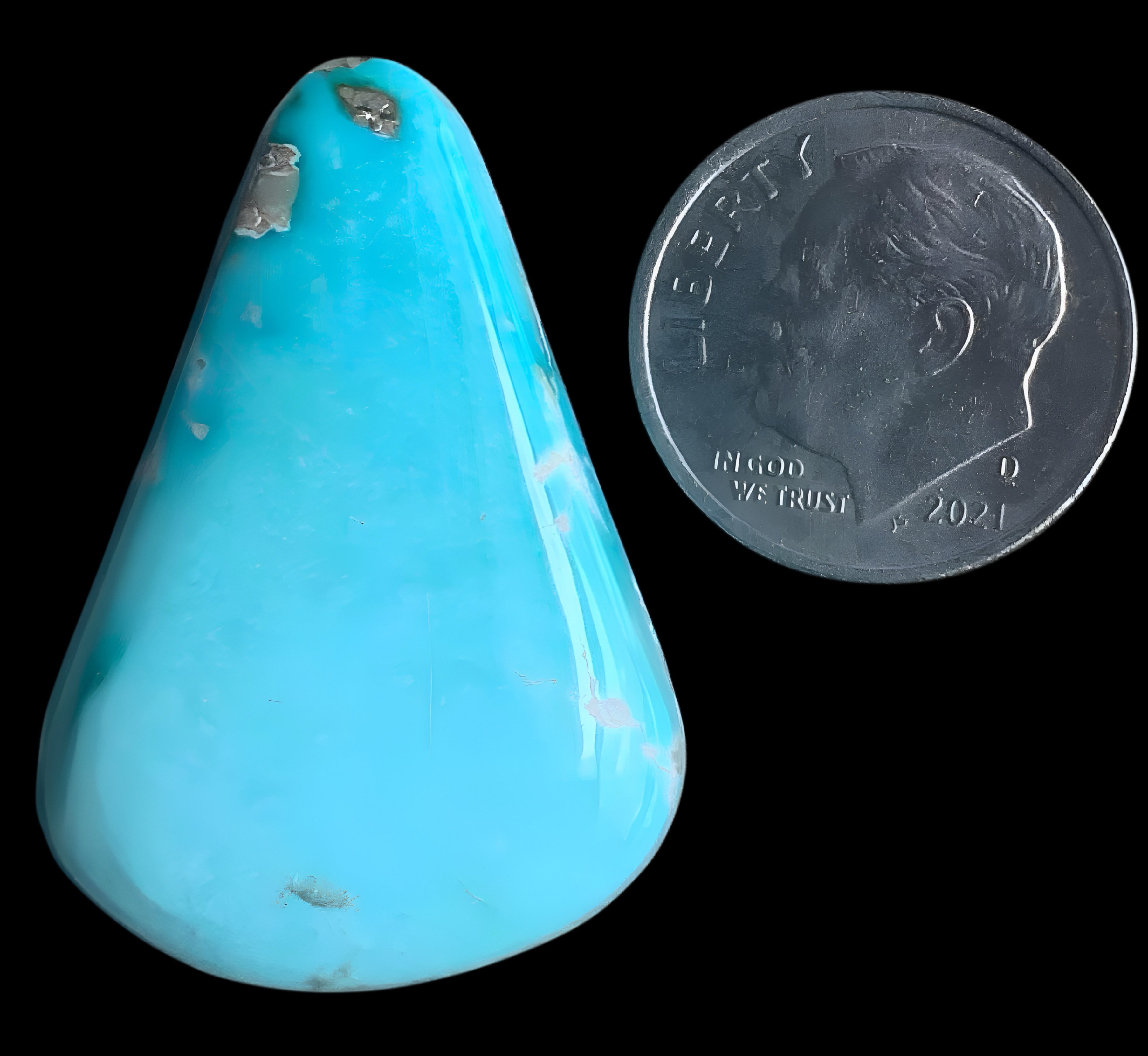 Royston Turquoise Triangular Blue Cabochon