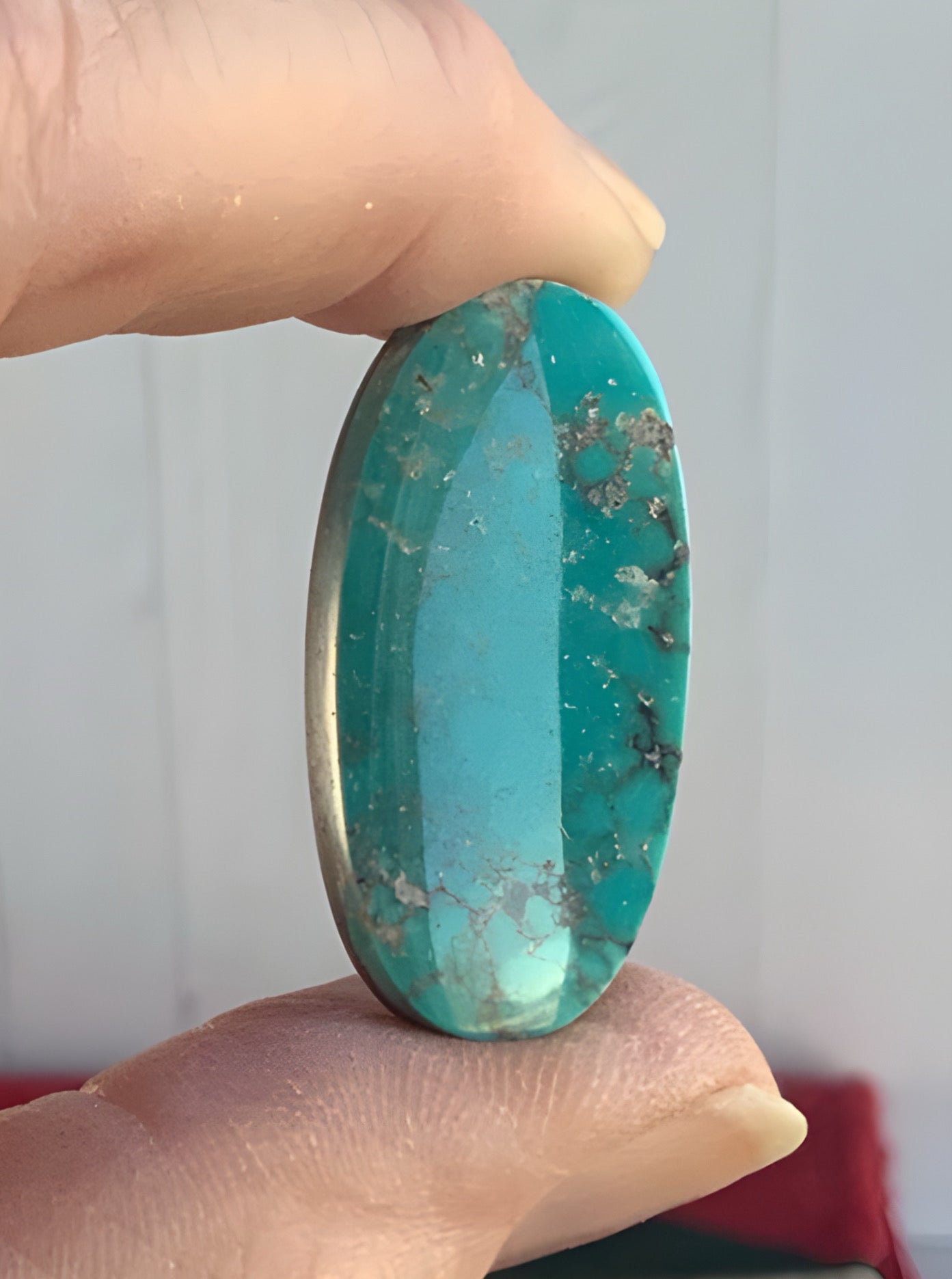 Beautiful Carico Lake Turquoise Large Oval Cabochon