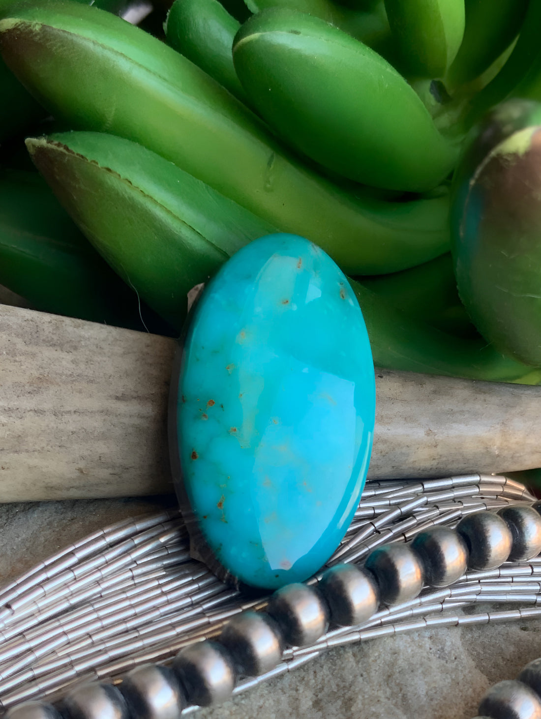 Royston Turquoise Blue Oval Cabochon-Nevada Gemstone #R53