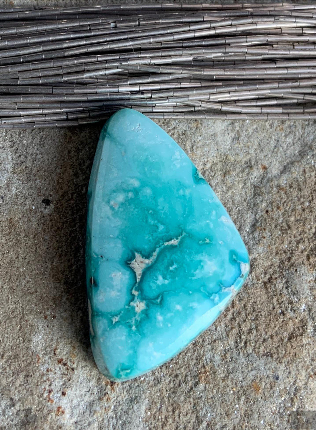 Whitewater Turquoise Gemstone with Silver Pyrite