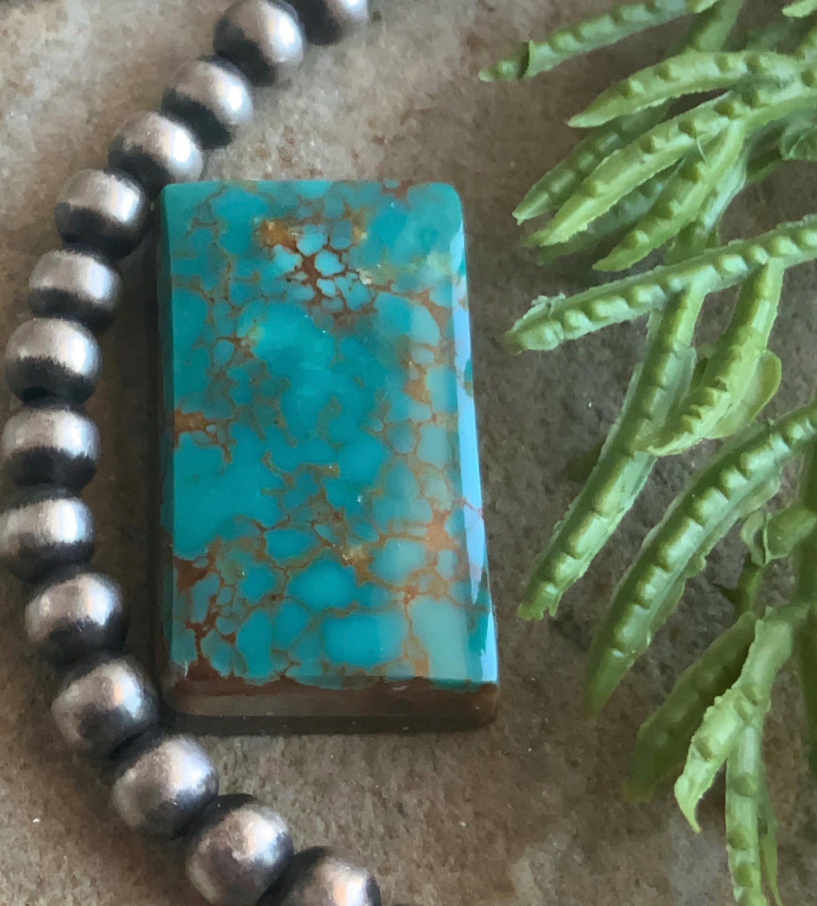 Lone Mountain Turquoise Rectangular Gemstone