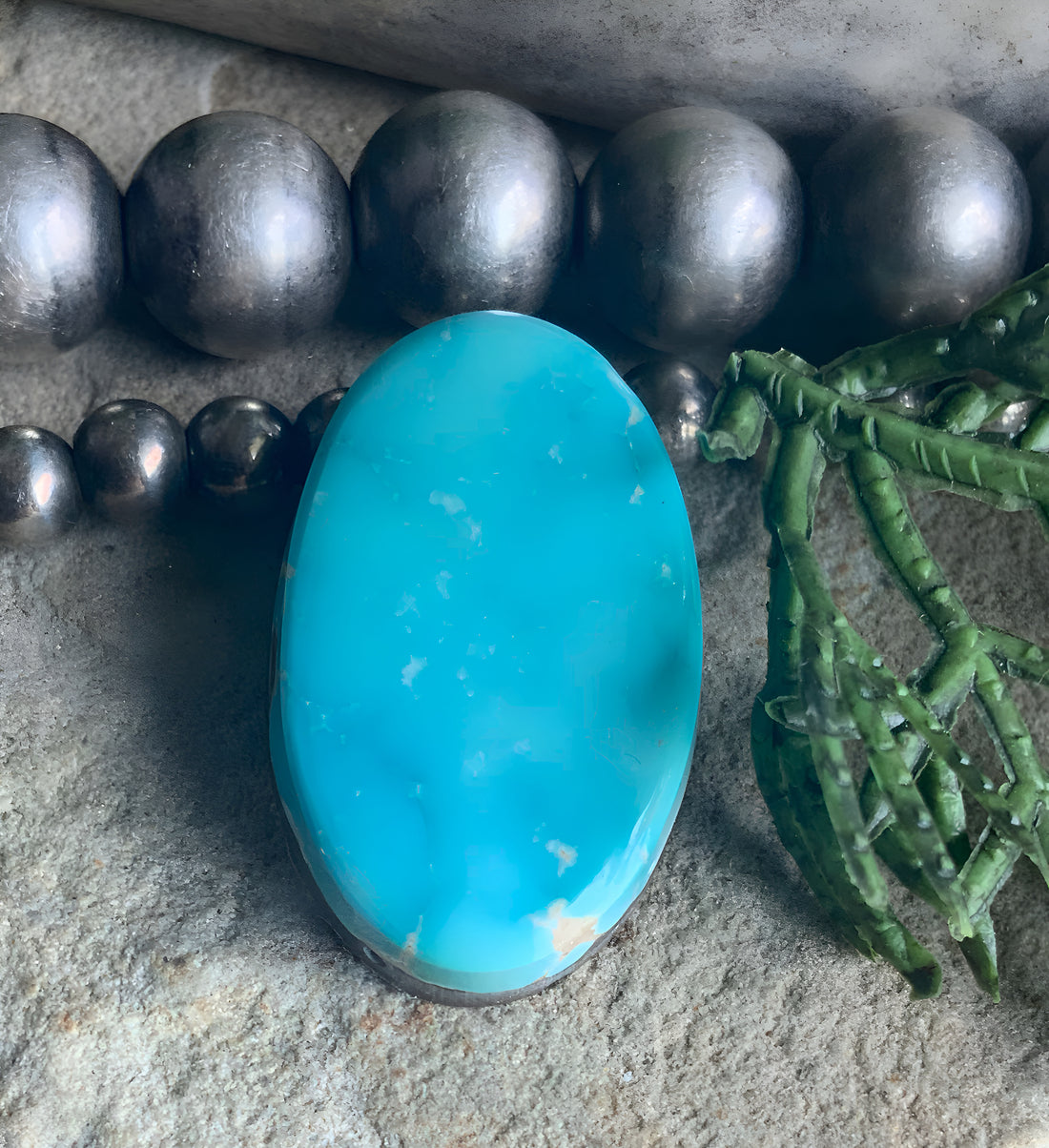 Royston Turquoise Blue Oval Cabochon-Nevada Gemstone #R41