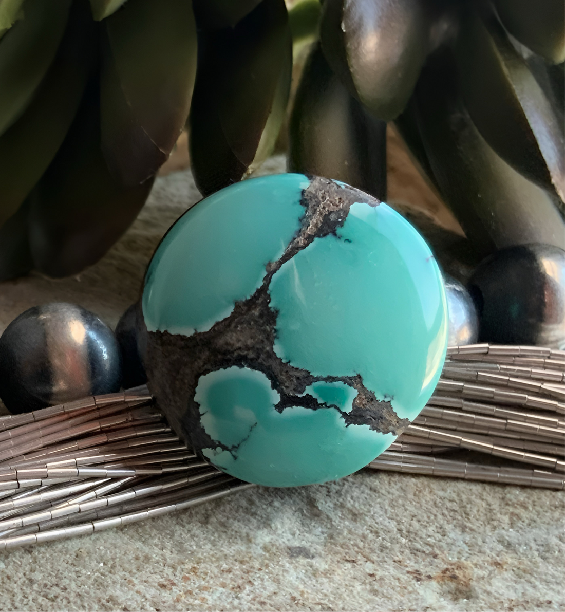 Hubei Turquoise Round Mint Colored Gemstone