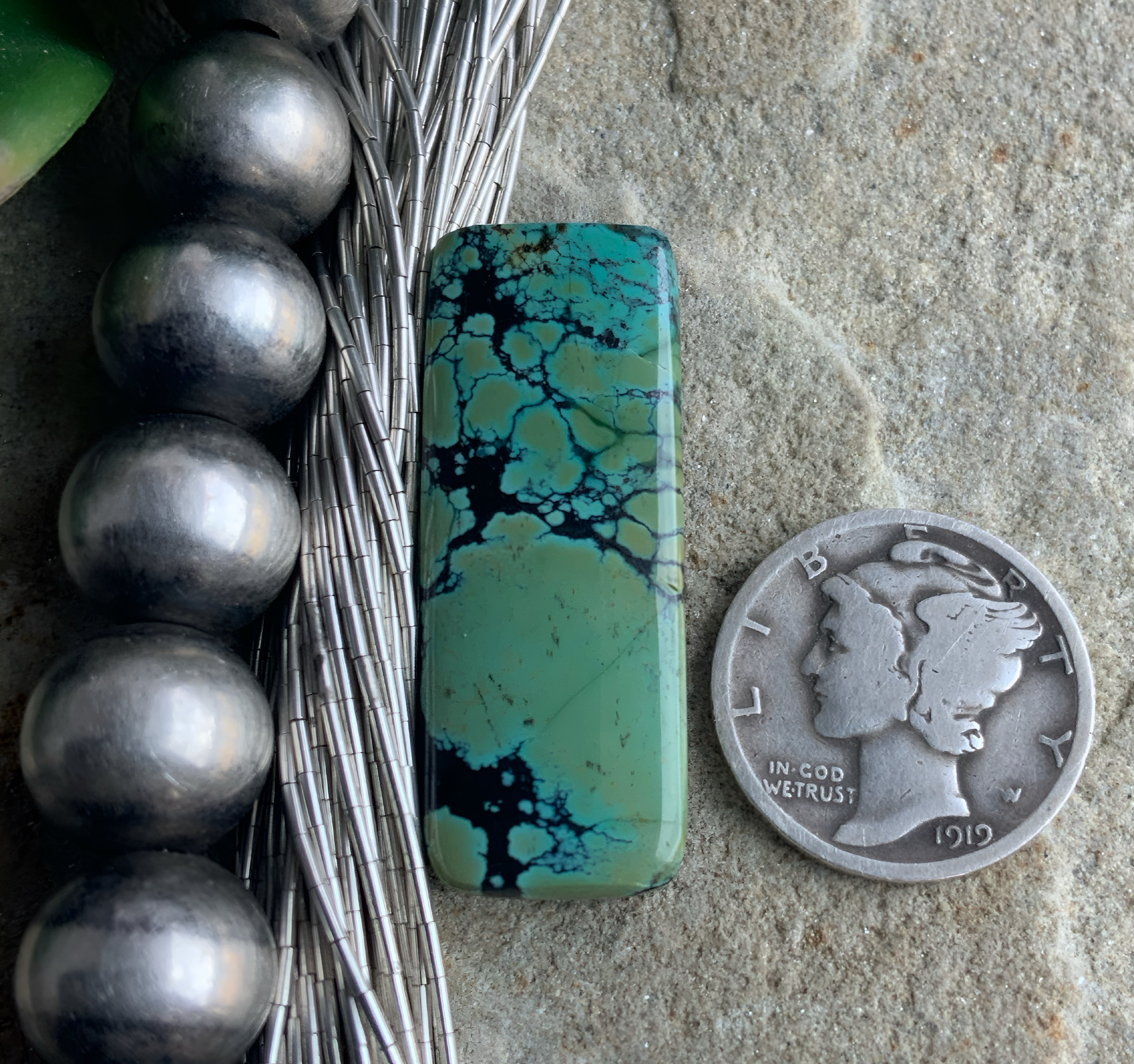 Bamboo Mountain Rectangular Gemstone