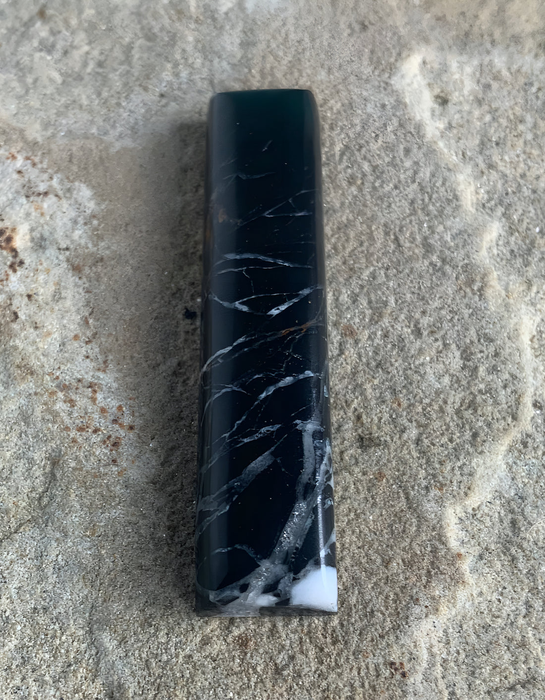 Beautiful White Buffalo Elongated Rectangle Cabochon