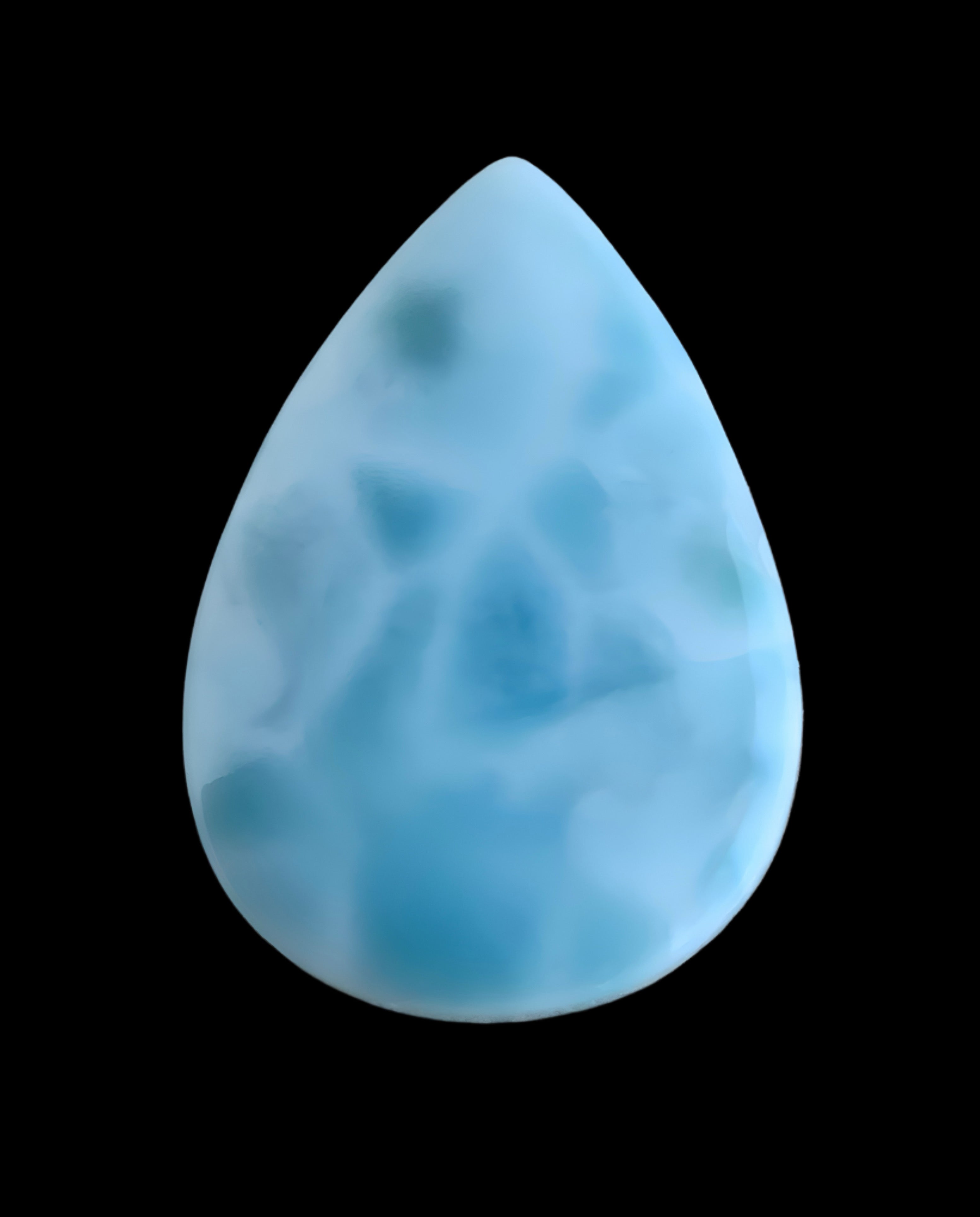 Laramar Teardrop Cabochon:Dominican Republic Gemstone