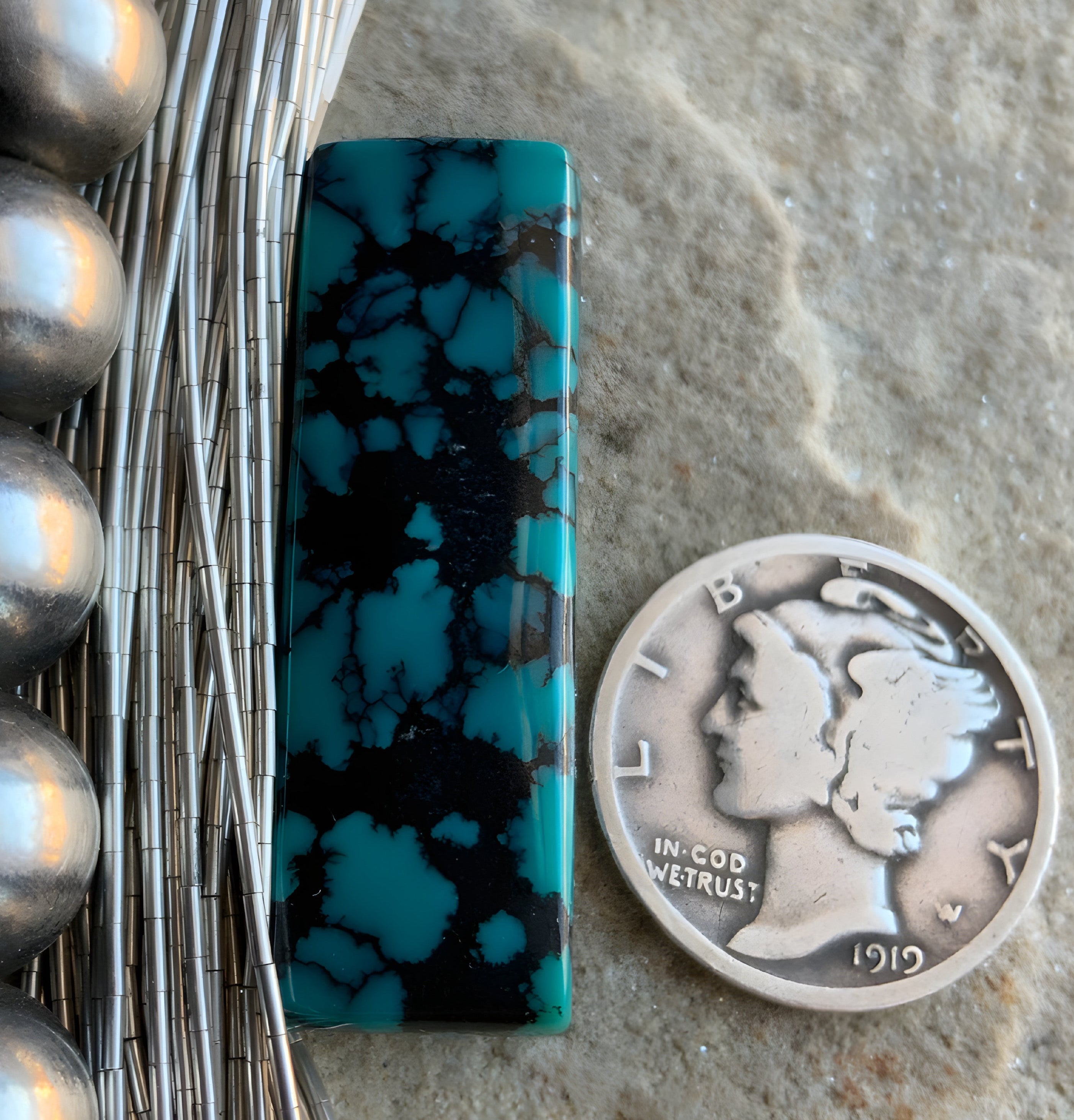 Bao Canyon Turquoise Rectangular Gemstone #BC169