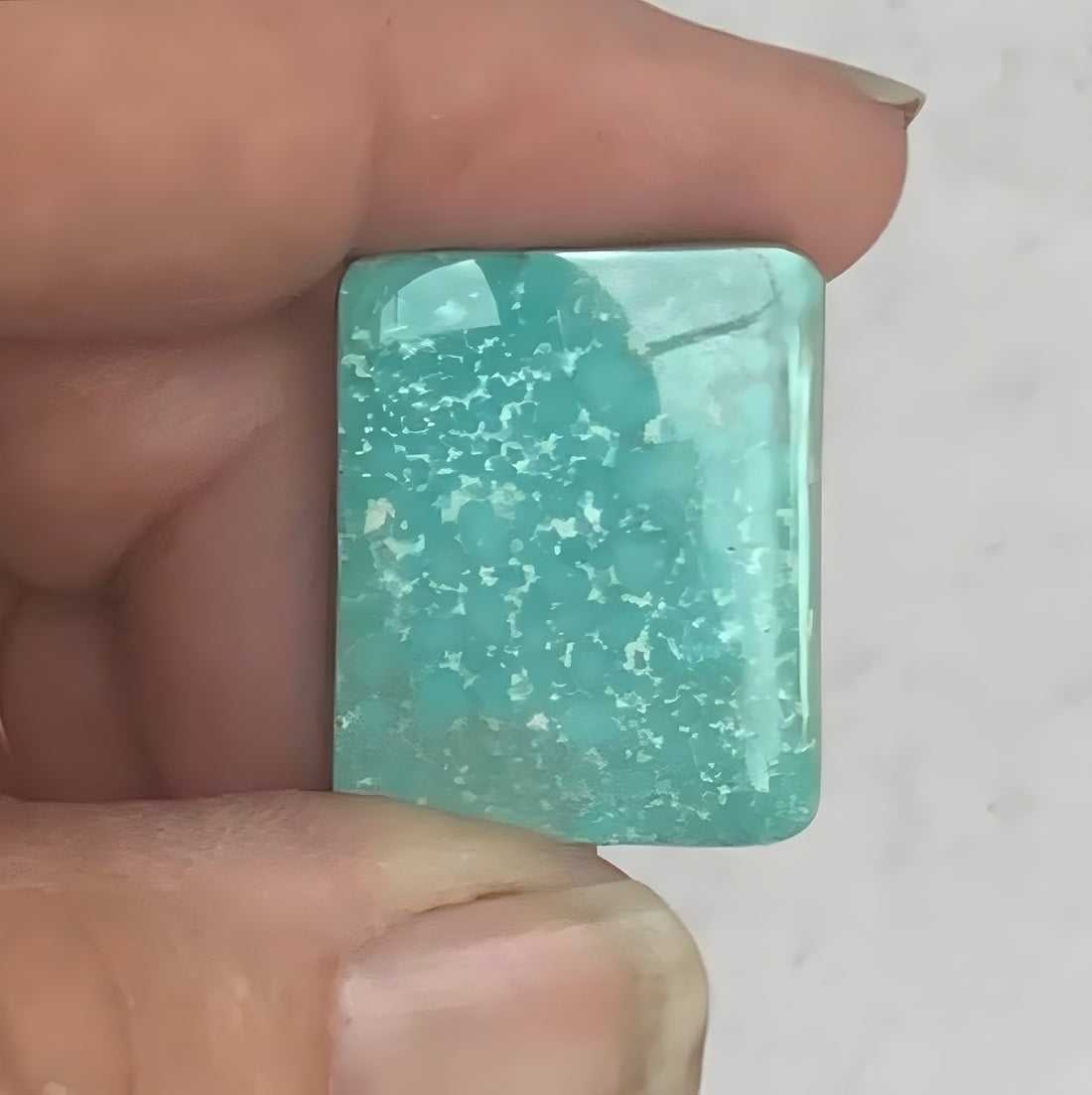 Natural Turquoise Mountain Turquoise Rectangular Cabochon-Arizona Gemstone