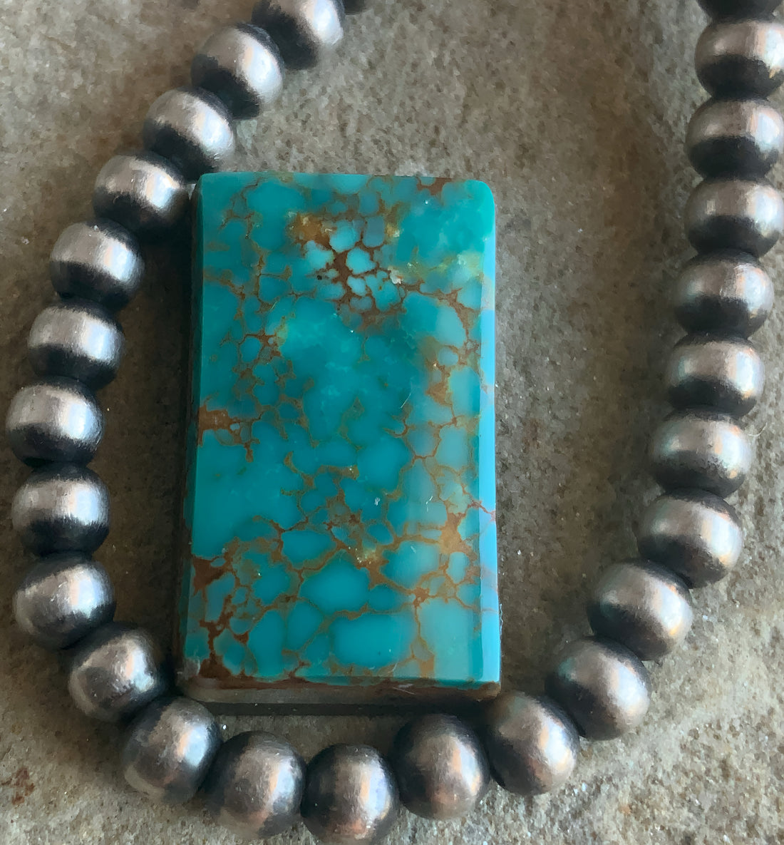 Lone Mountain Turquoise Rectangular Gemstone