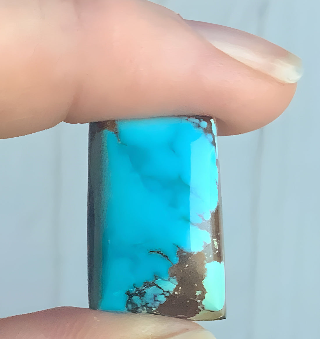 Natural Sierra Nevada Turquoise Rectangular Cabochon