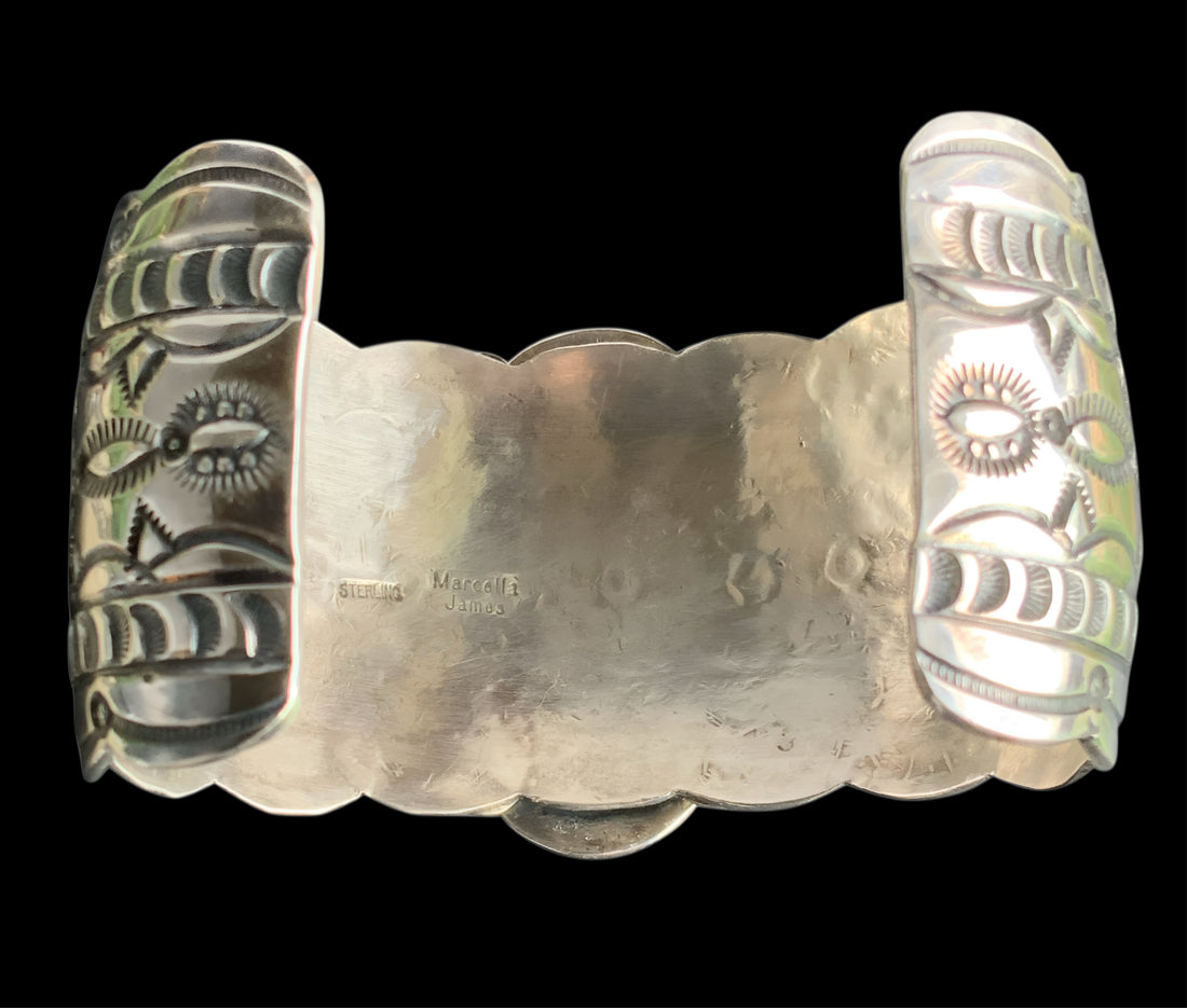 Sterling Silver and Natural Dry Creek Turquoise Cuff Bracelet by Marcella James