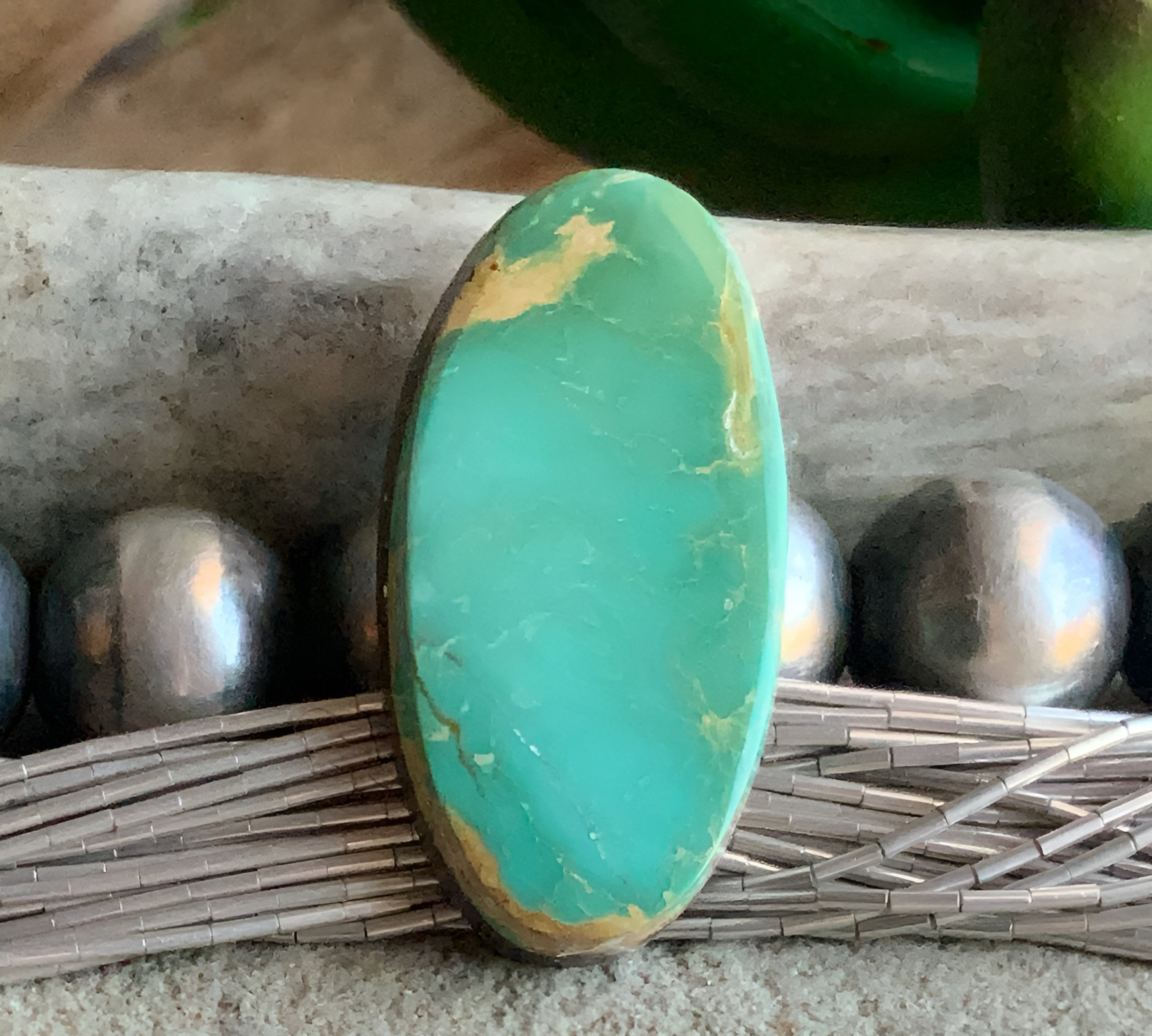 Royston Turquoise Green Oval Gemstone #R75