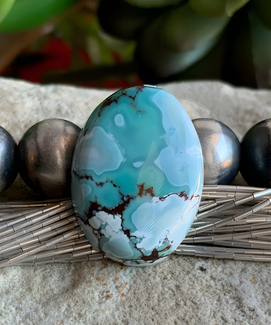 Gobi Desert Lavender or Golden Hills Turquoise Oval