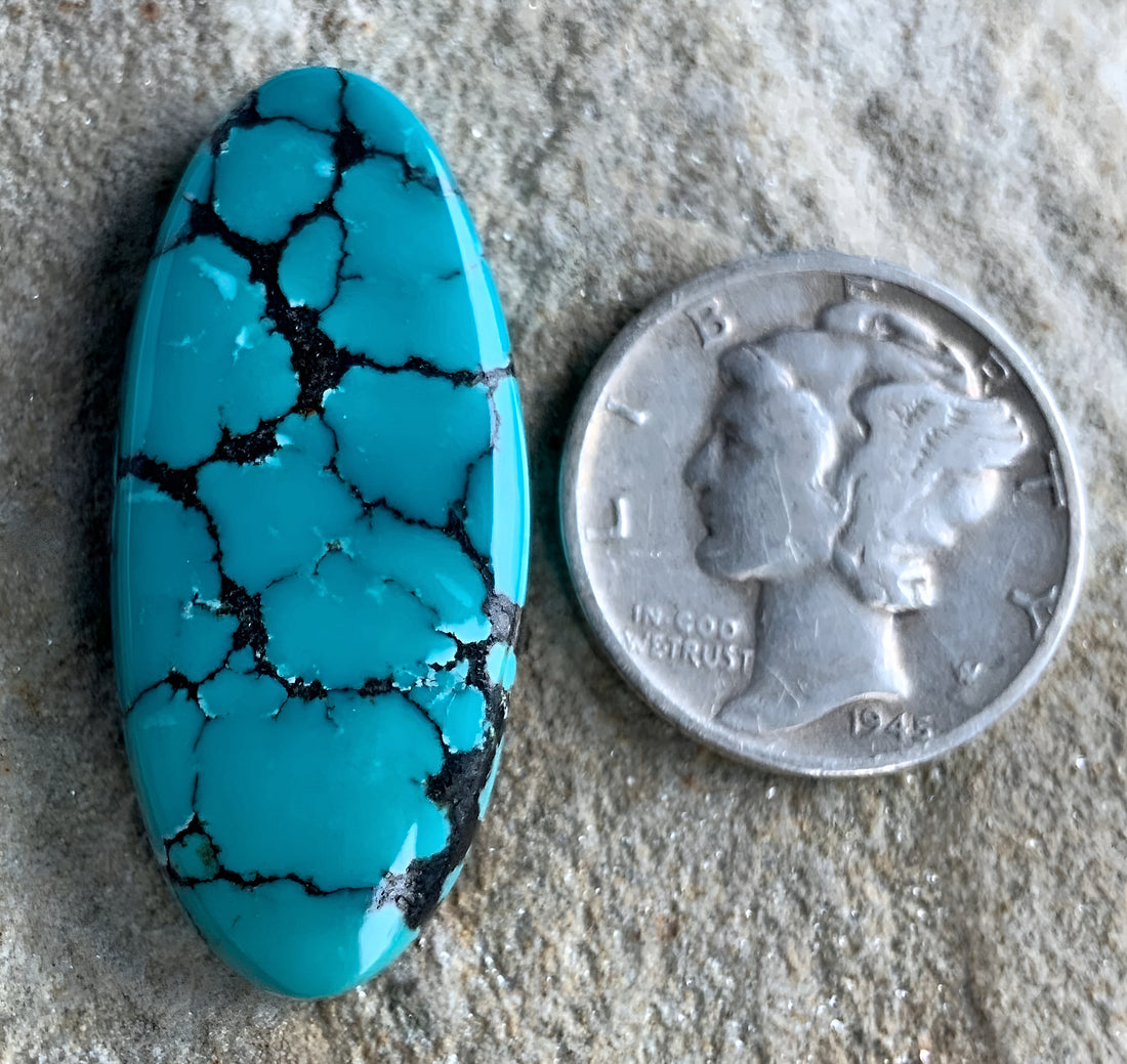 Blue Bao Canyon Turquoise Oval Cabochon