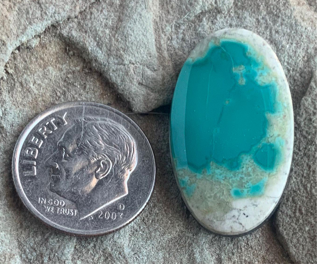 Gorgeous Natural Australian Variscite Oval Cabochon