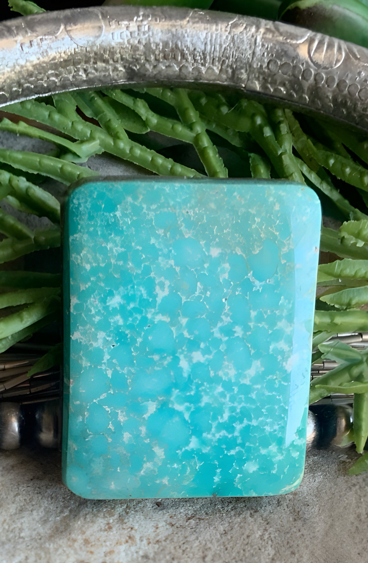 Natural Turquoise Mountain Turquoise Rectangular Cabochon-Arizona Gemstone