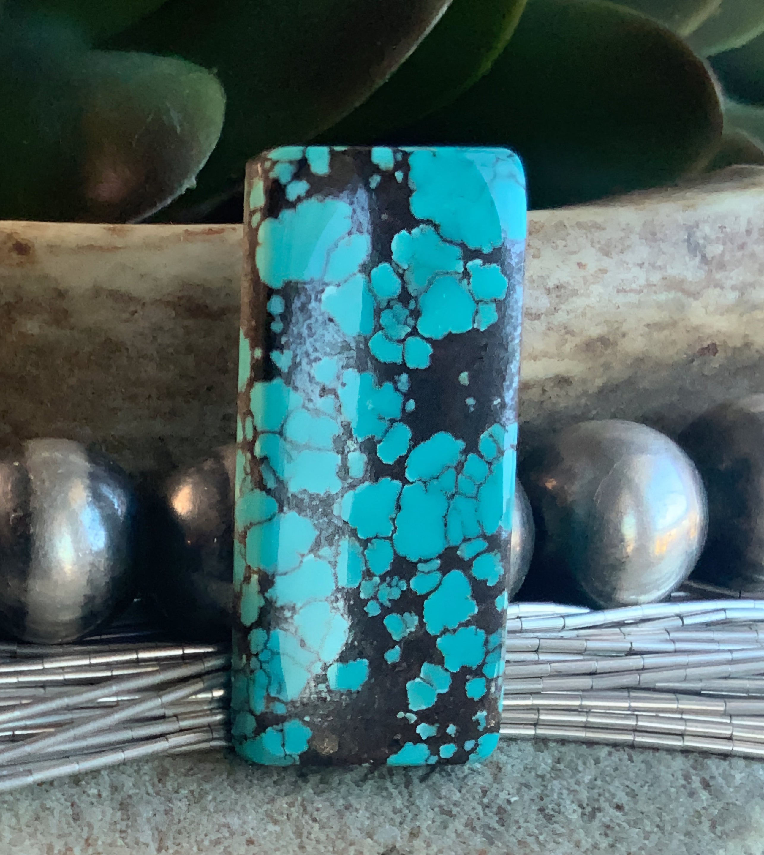 Bao Canyon Turquoise Rectangular Gemstone #BC132