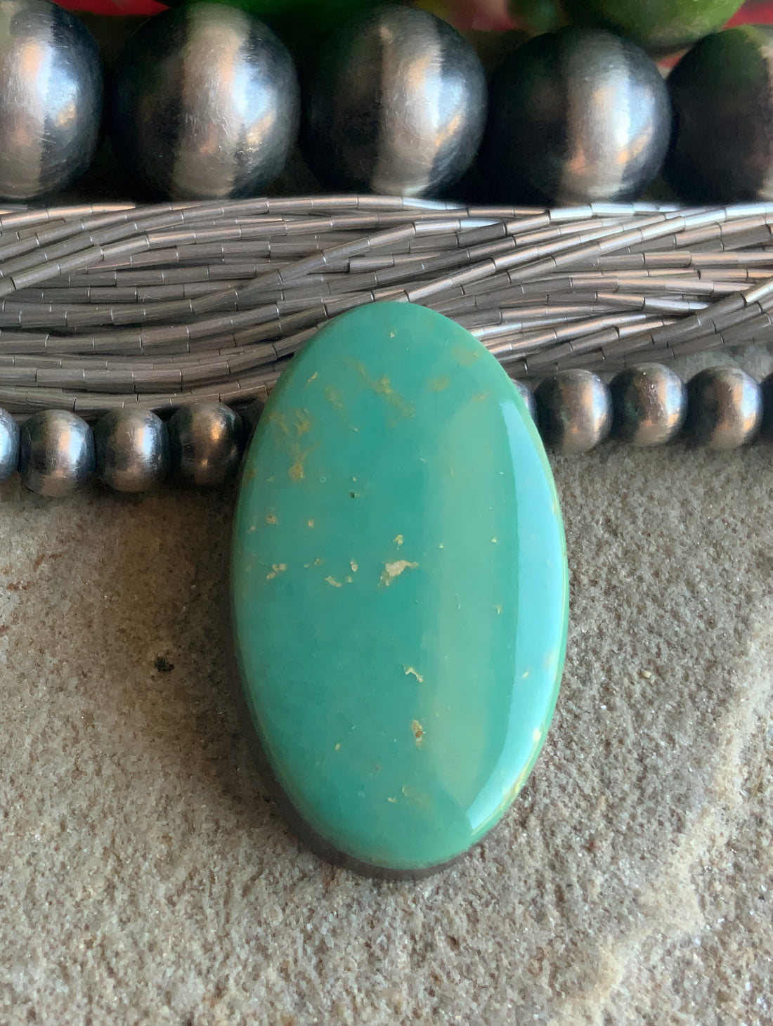 Emerald Valley Turquoise Oval Cabochon-Nevada Gemstone