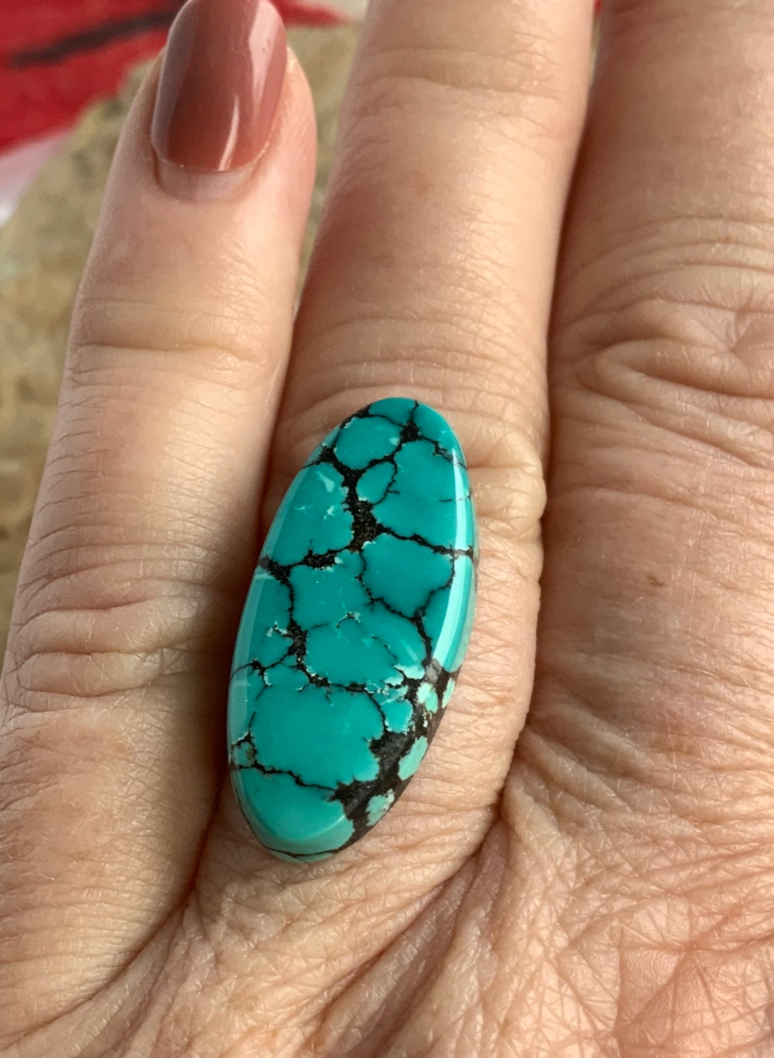 Blue Bao Canyon Turquoise Oval Cabochon