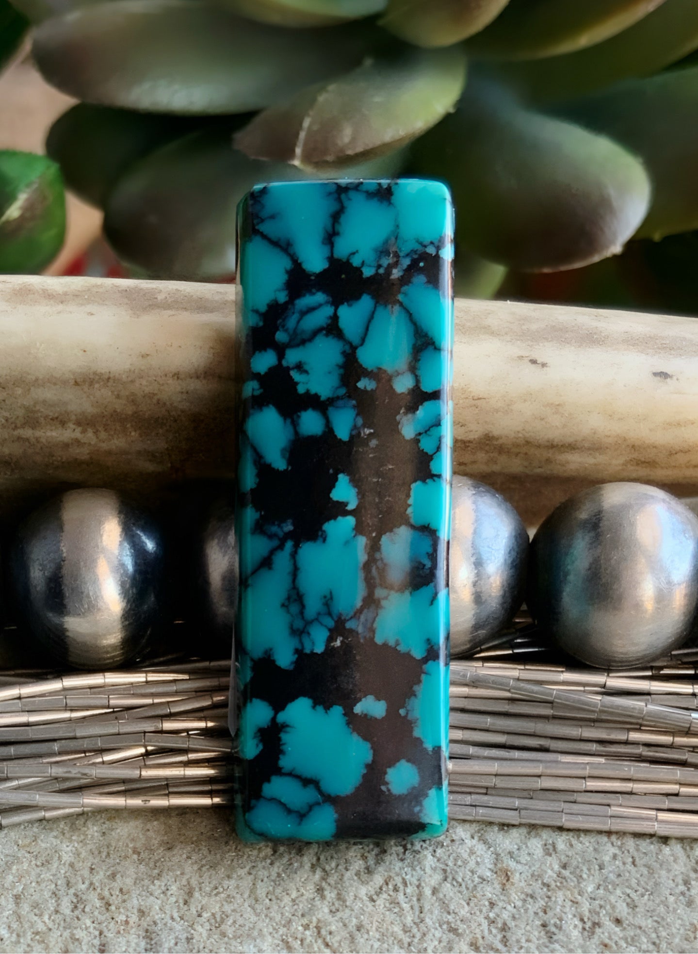 Bao Canyon Turquoise Rectangular Gemstone #BC169