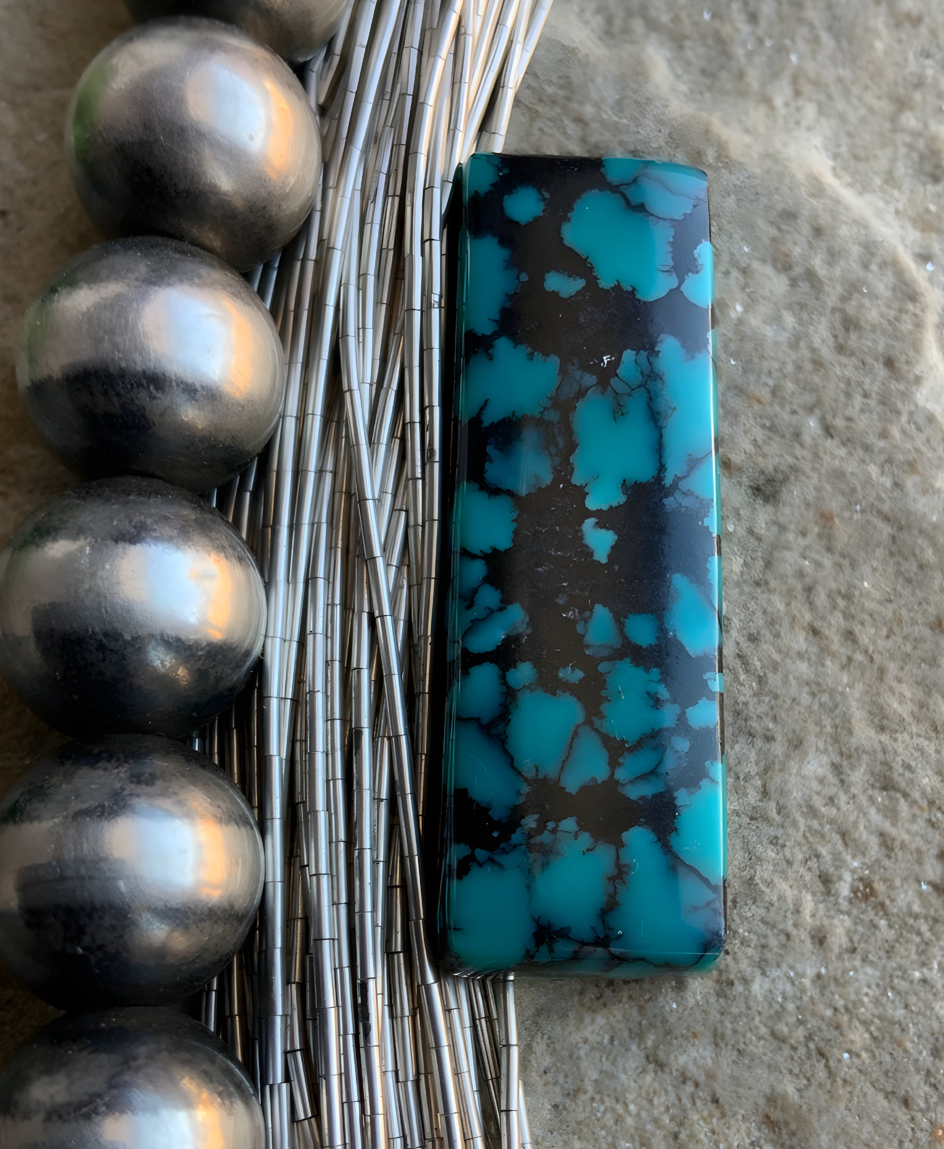 Bao Canyon Turquoise Rectangular Gemstone #BC169