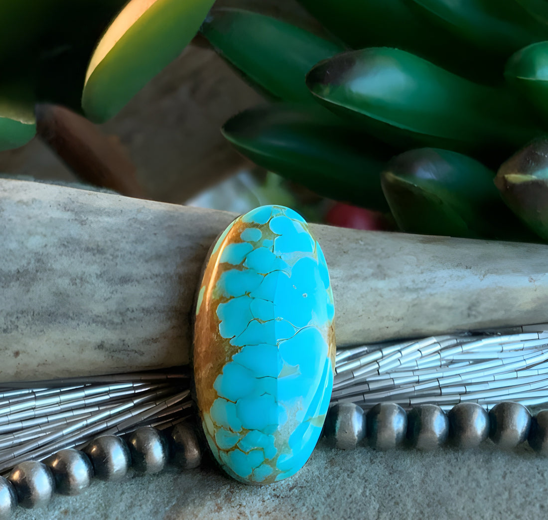 Number 8 Turquoise Oval Cabochon
