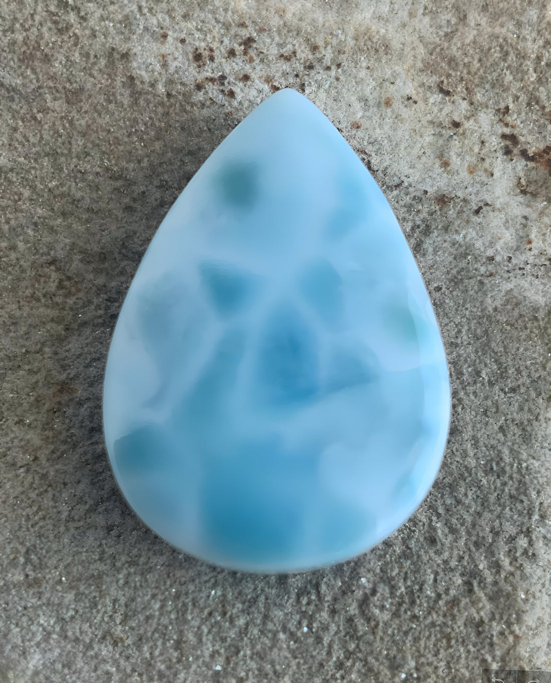 Laramar Teardrop Cabochon:Dominican Republic Gemstone
