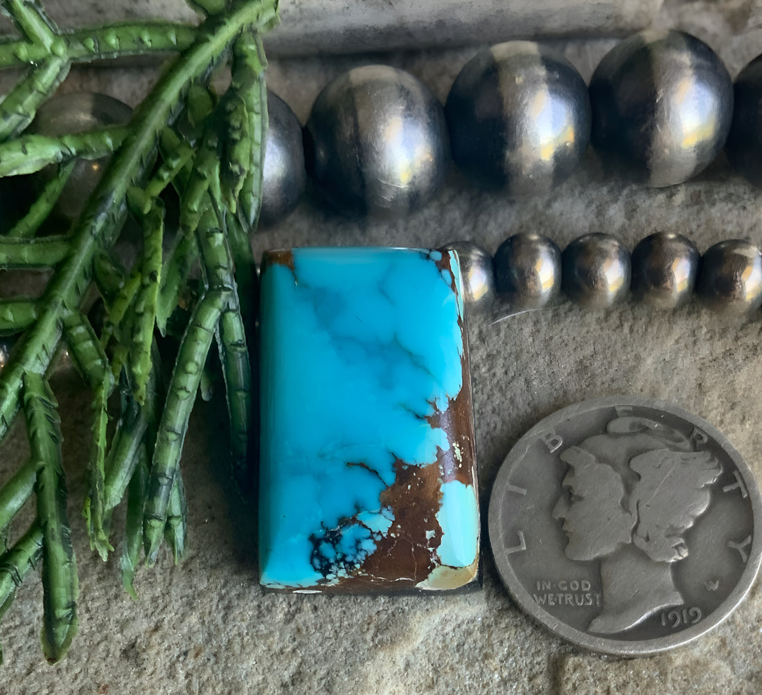 Natural Sierra Nevada Turquoise Rectangular Cabochon