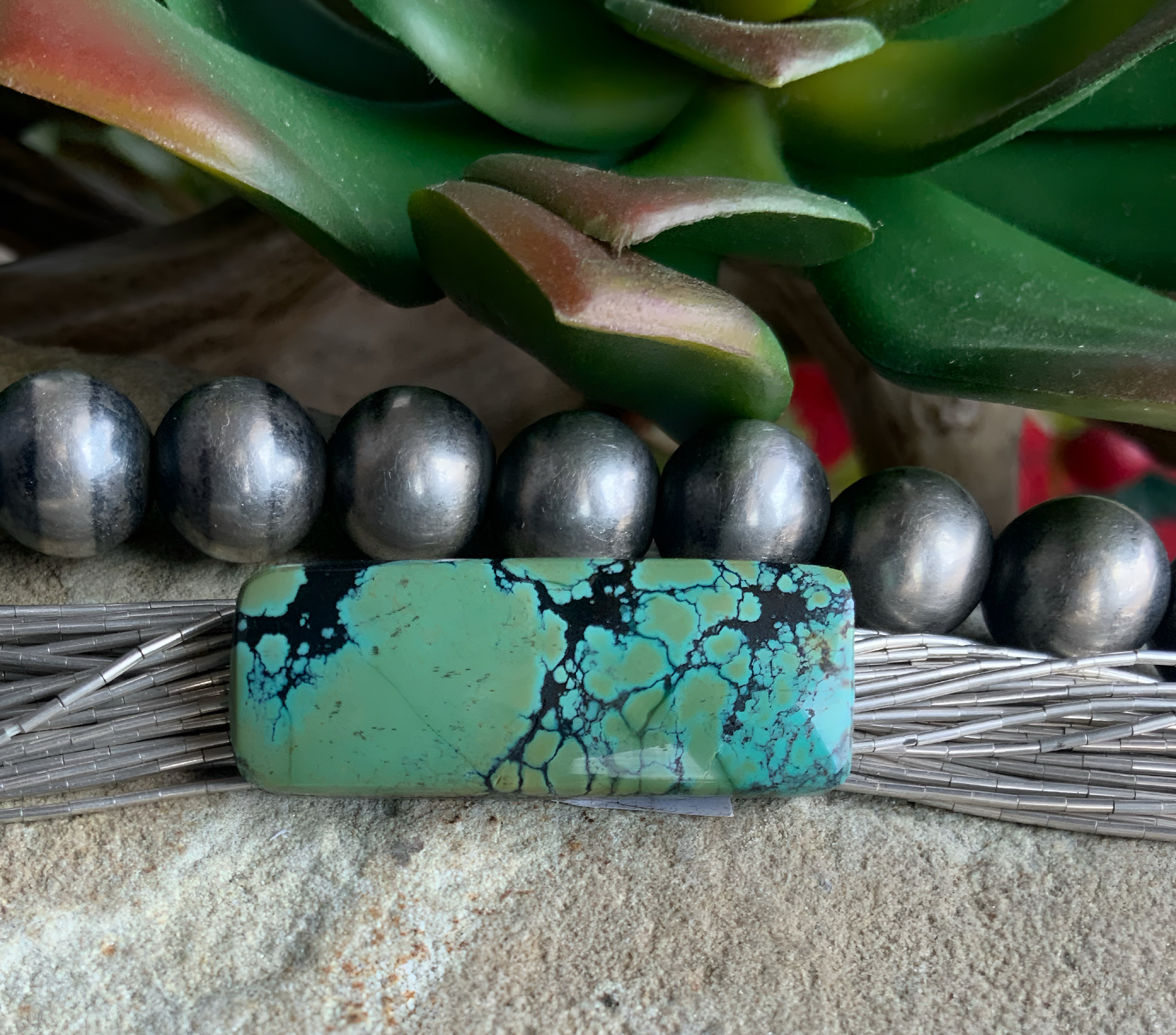 Bamboo Mountain Rectangular Gemstone